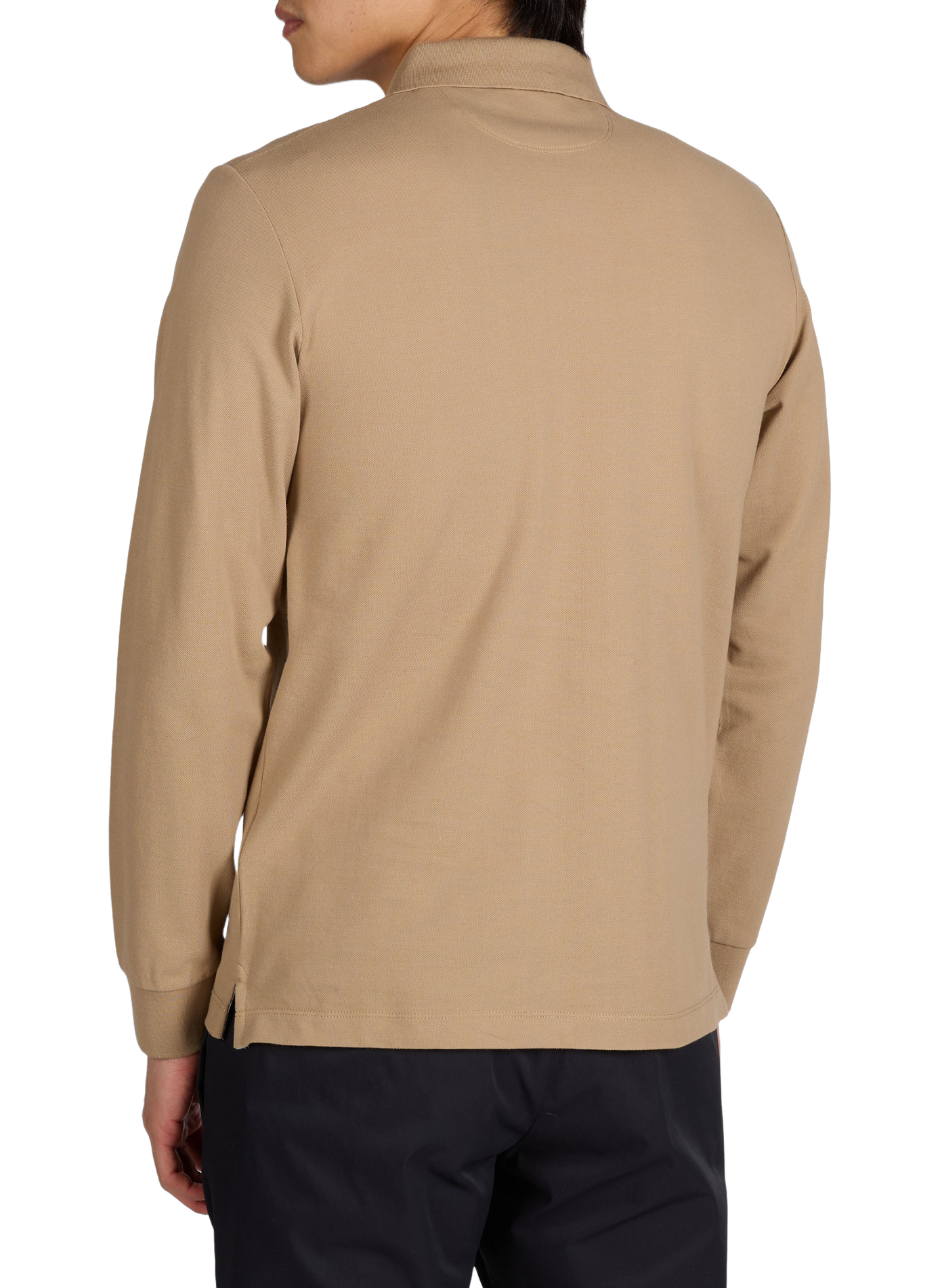 Long-sleeve cotton Polo shirt HACKETT Beige