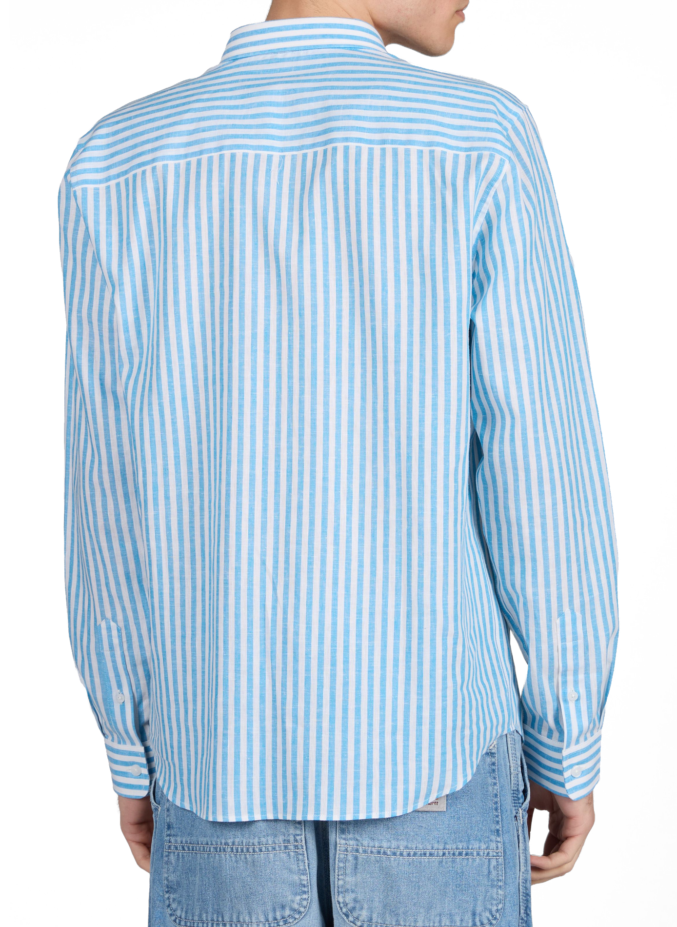 Chemise à rayures en lin et coton  MAISON LABICHE Bleu