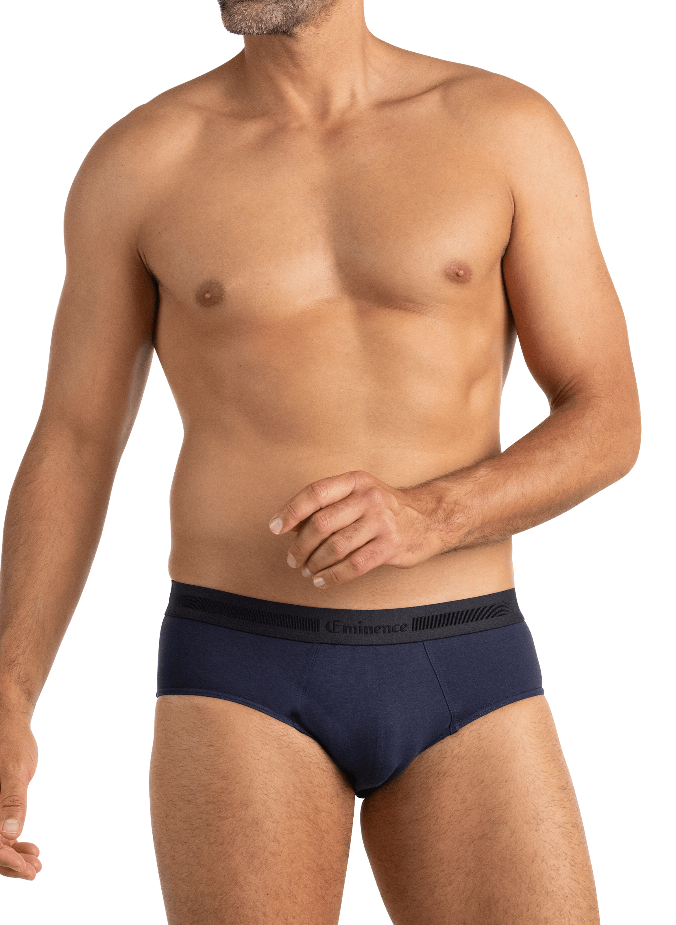 Lot de 3 slips unis en coton mélangé EMINENCE Multicolore