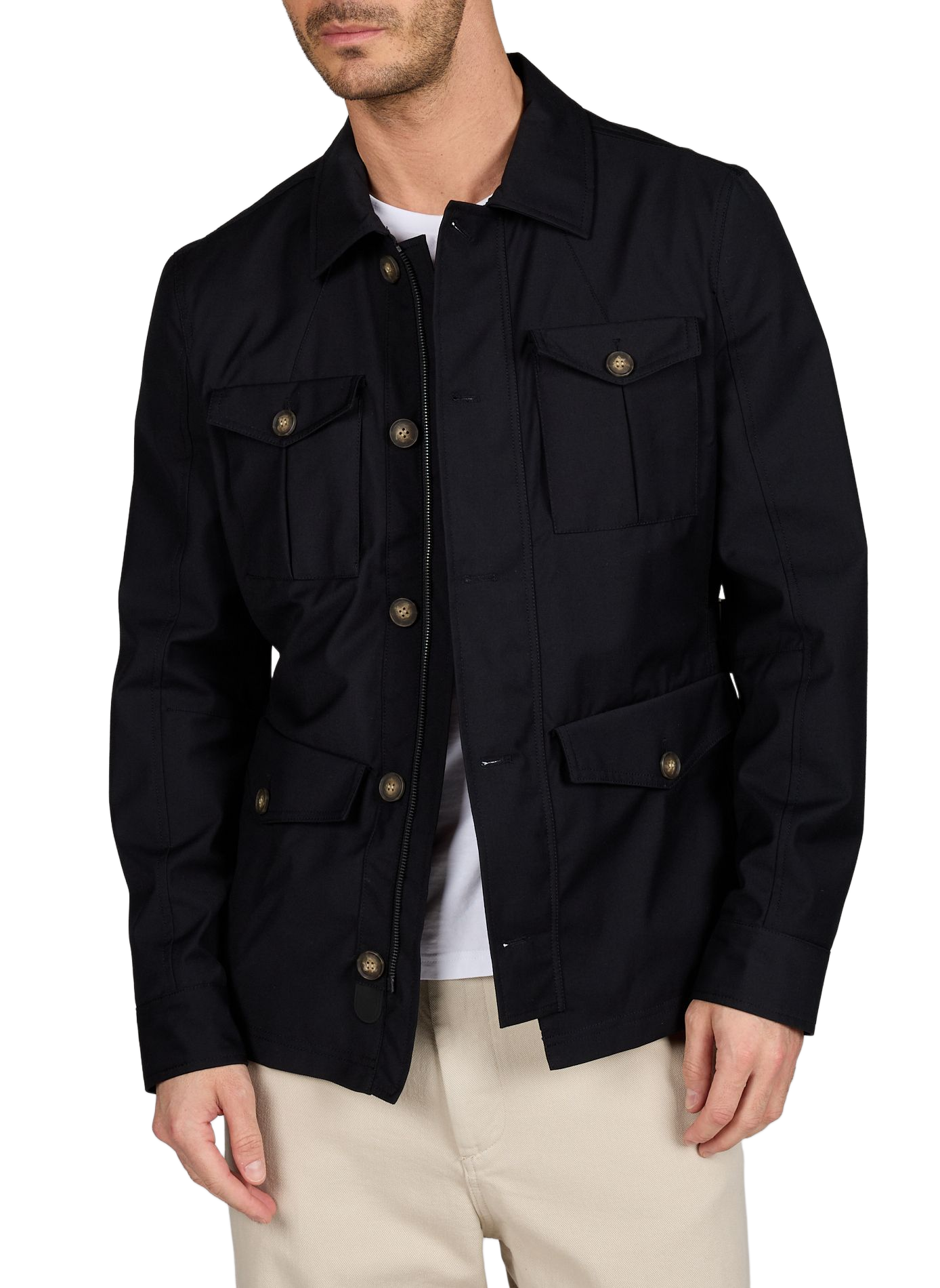 Veste droite unie à poches LAFAURIE Bleu