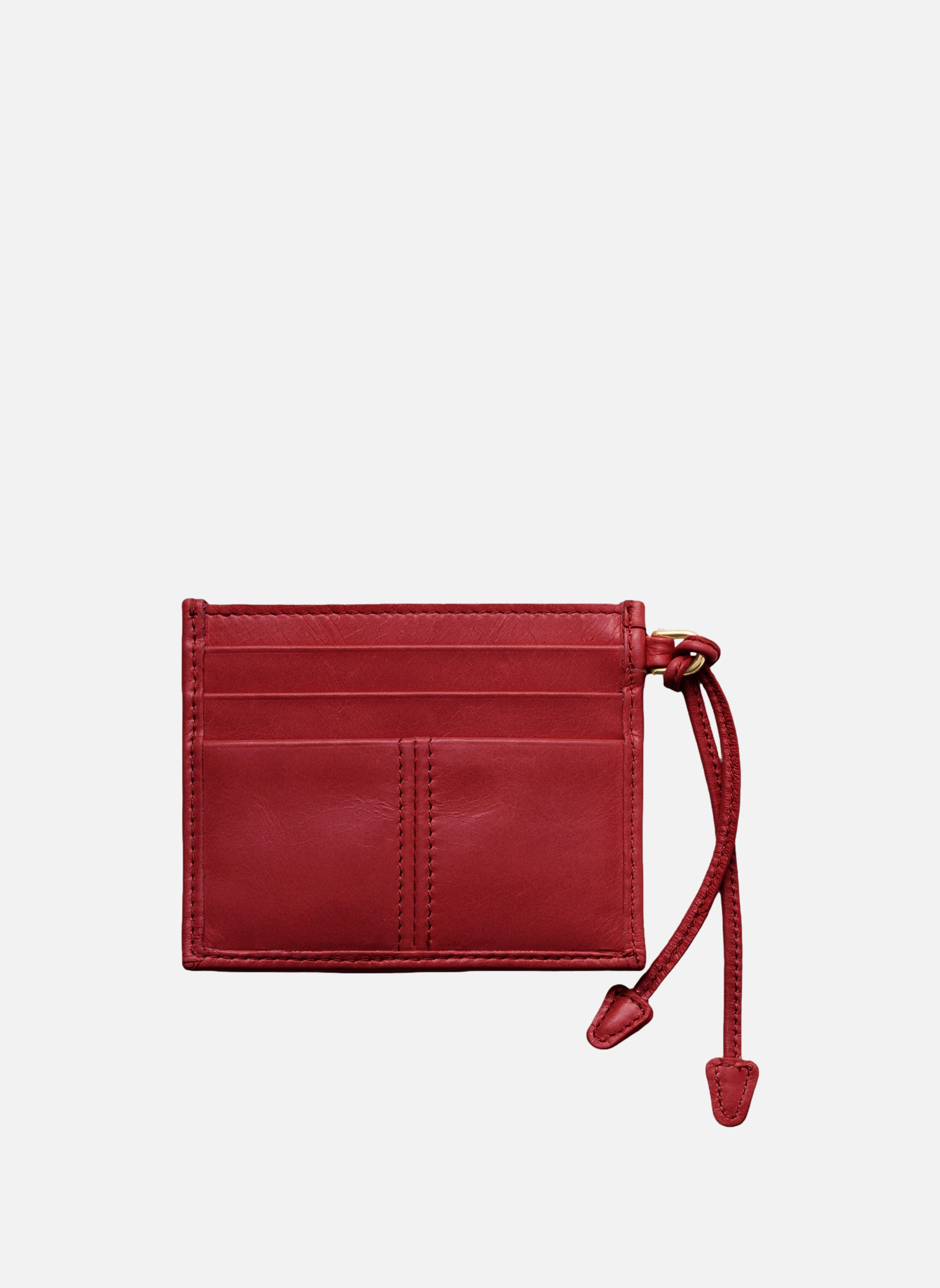 Porte-cartes en cuir PRADA Rouge