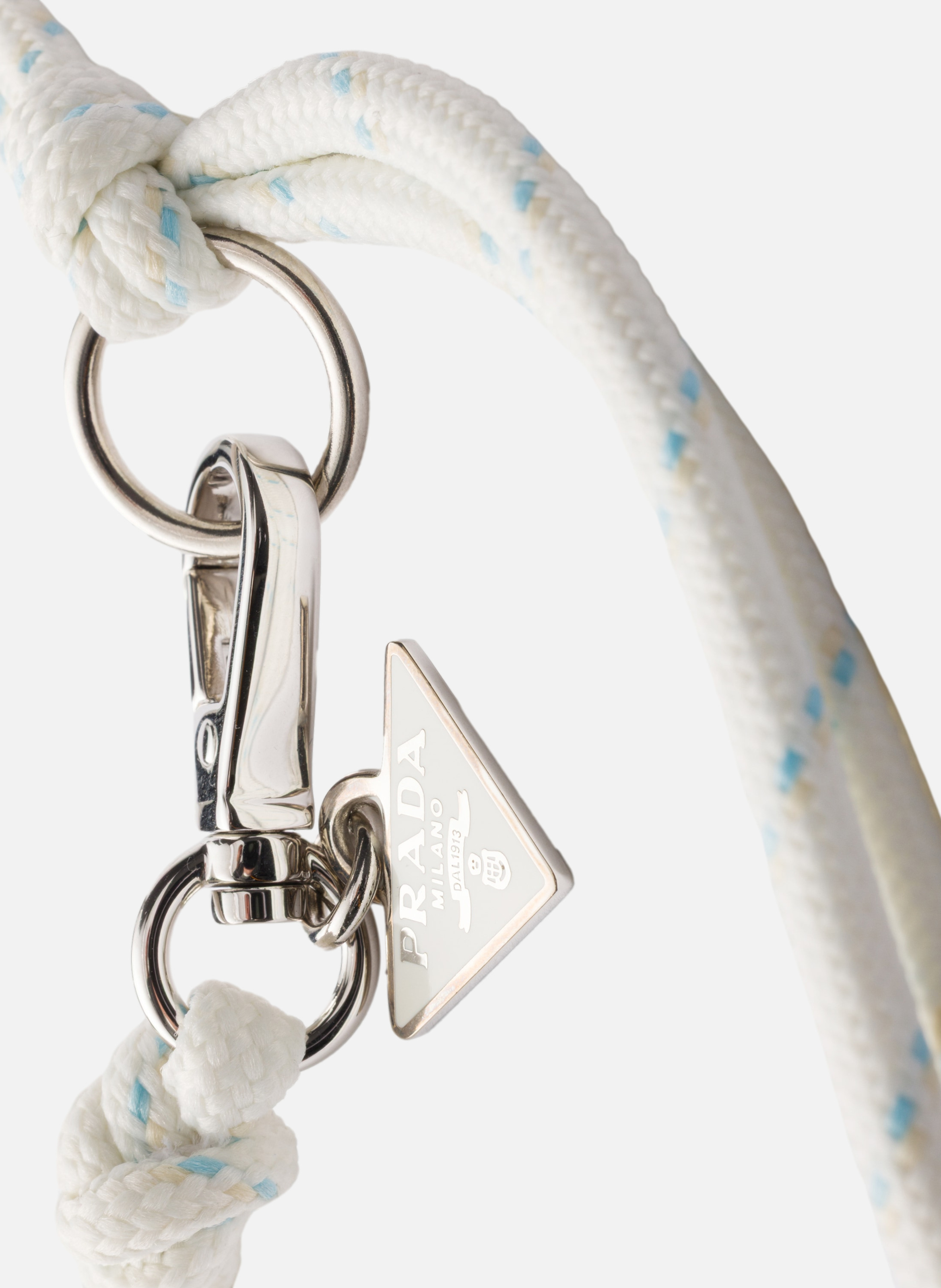 Collier en corde PRADA Blanc