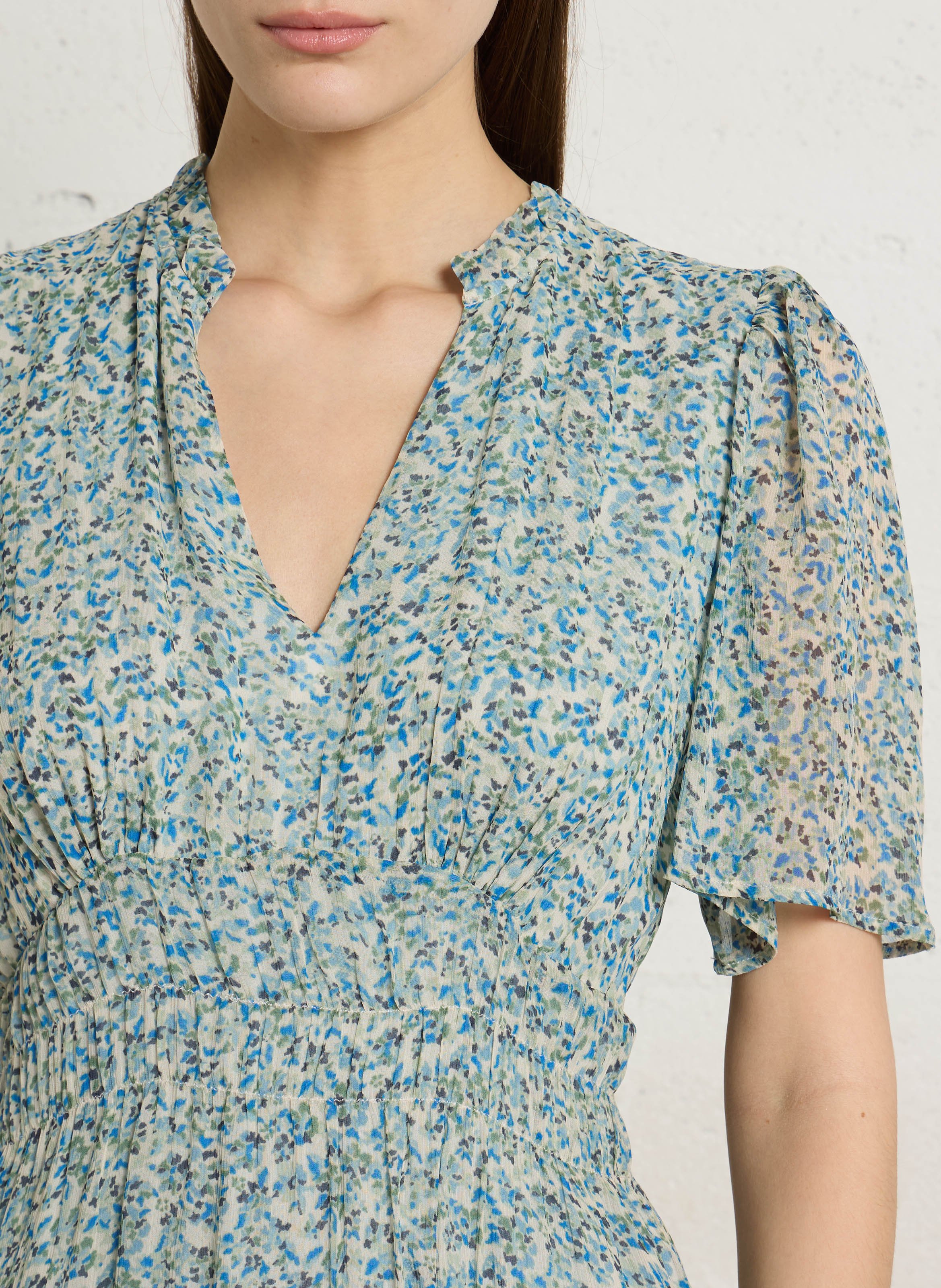 Robe courte à imprimé fleuri balmana MAISON 123 Vert