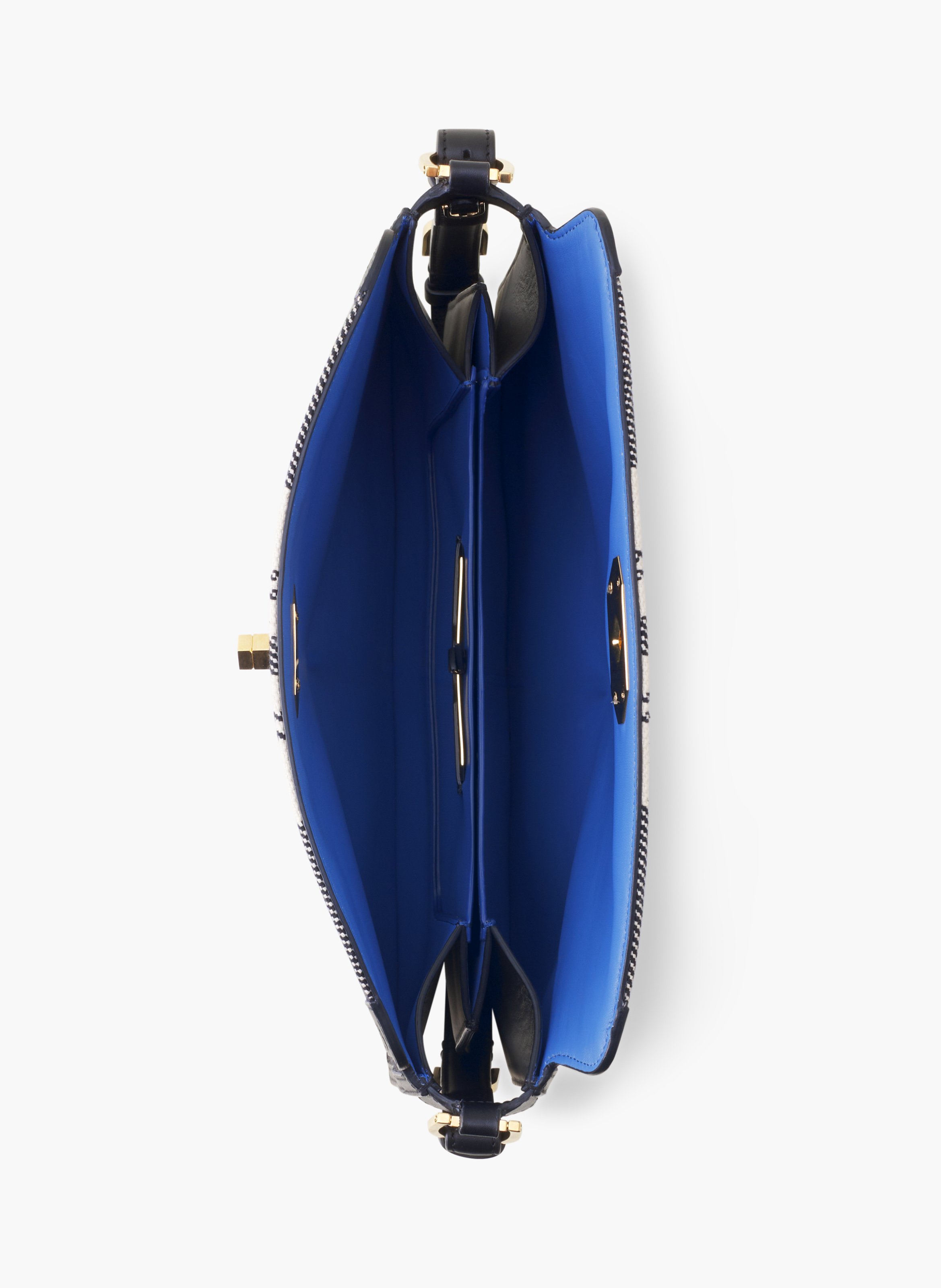 Sac compagnon en toile rayée LANVIN Gris