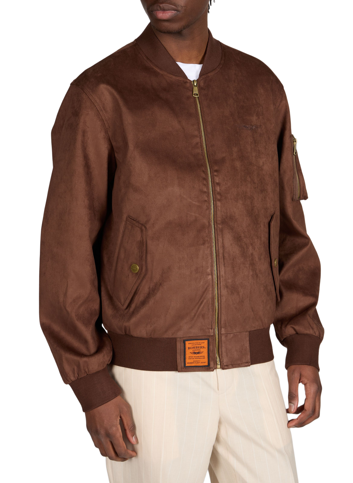 Oversized suede bomber BOMBERS ORIGINAL Brown