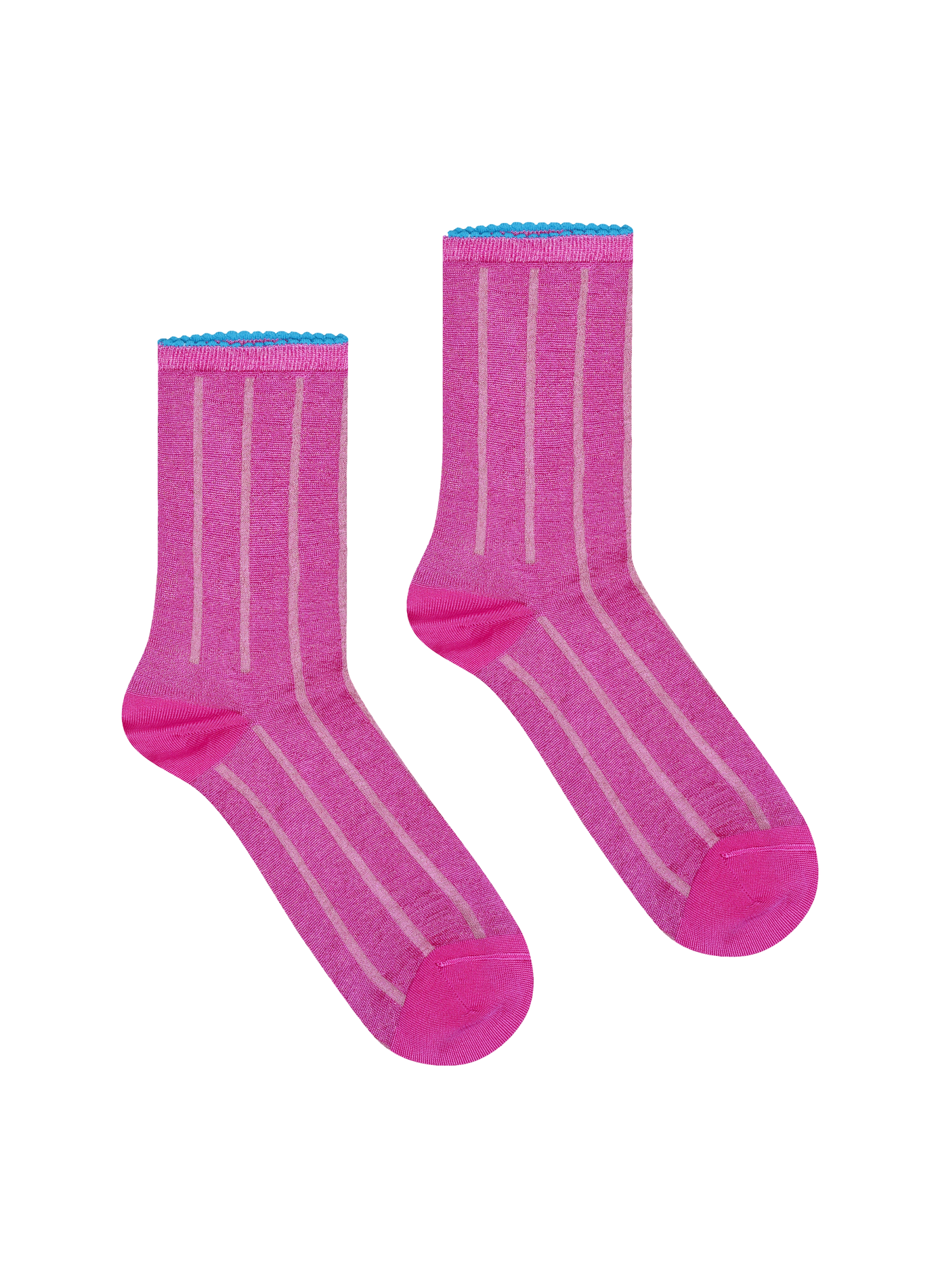 Gerippte halbhohe Socken HAPPY SOCKS Violett