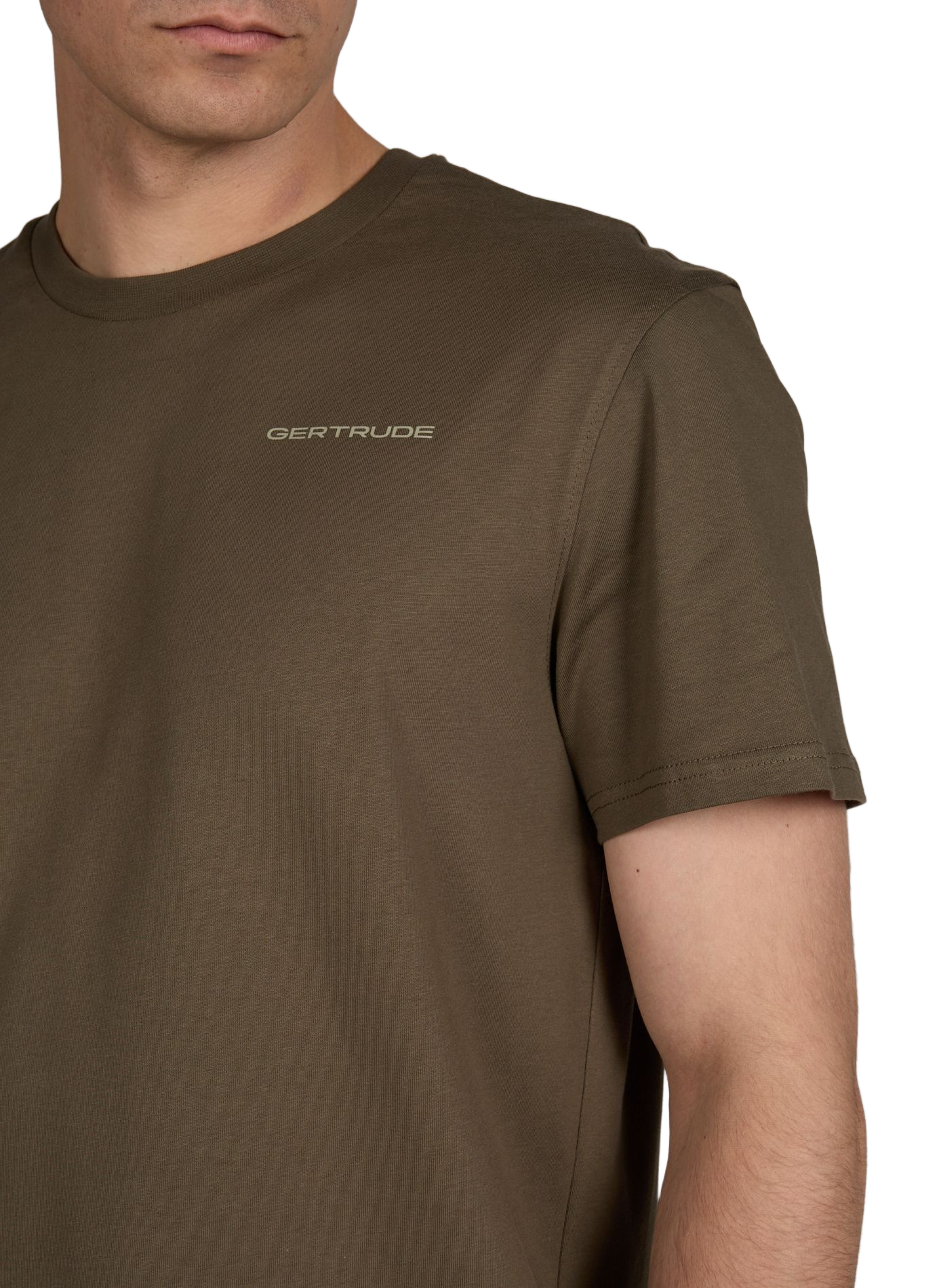 T-shirt imprimé Leonce en coton GERTRUDE ET GASTON Kaki