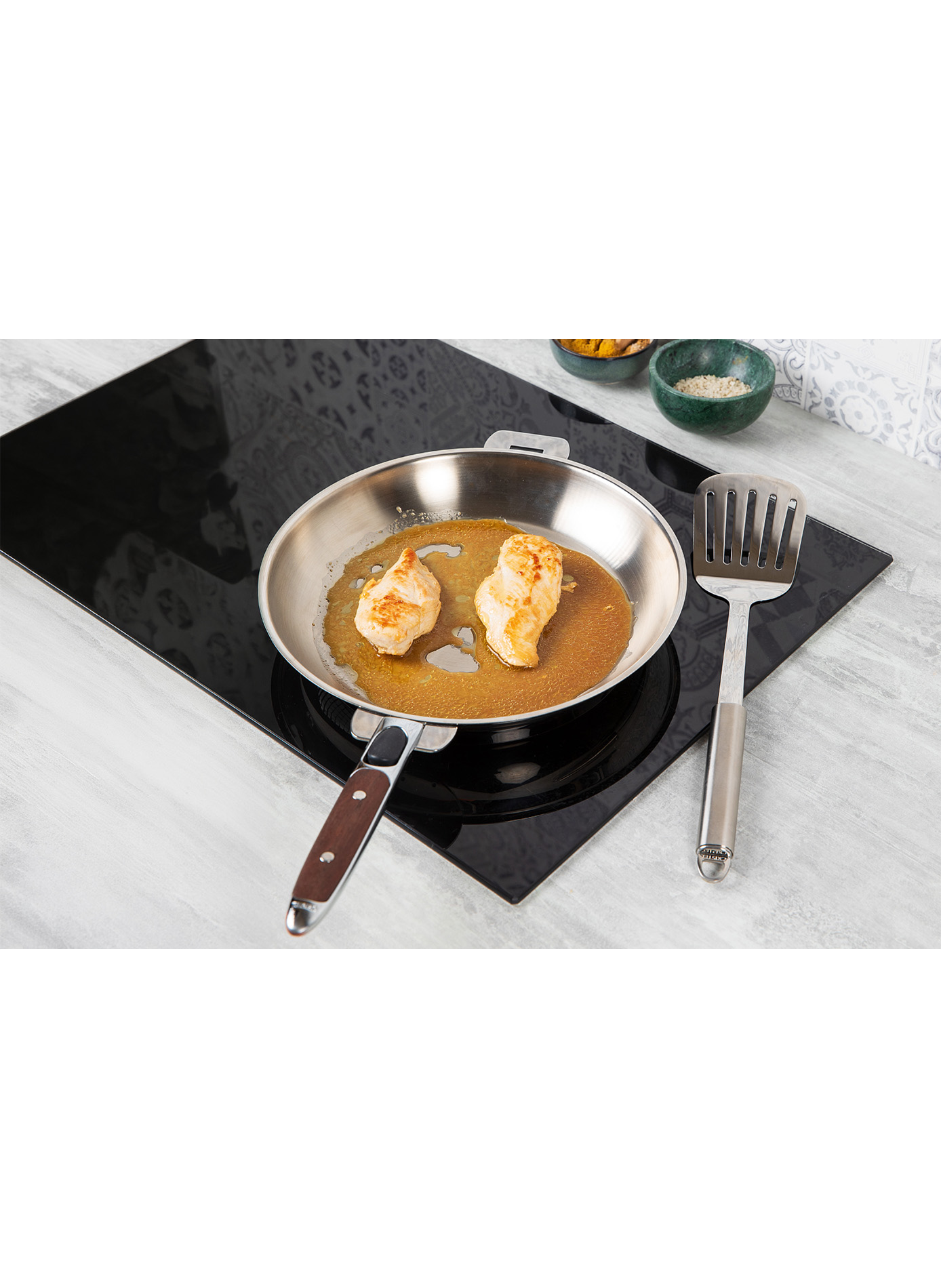 Spatule ajourée Poc en inox CRISTEL Gris