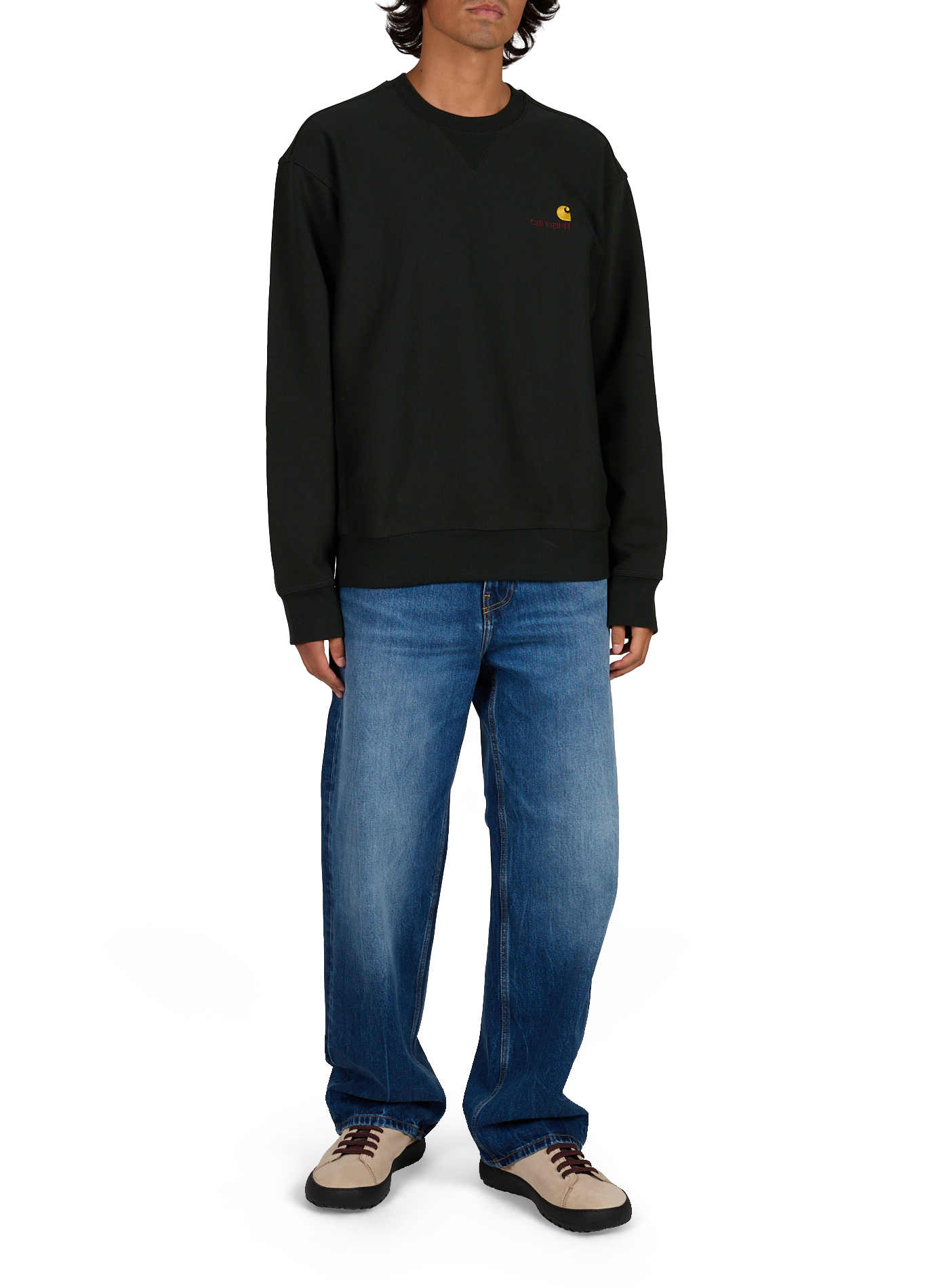 Sweatshirt mit besticktem Logo aus Baumwolle CARHARTT WIP Grun