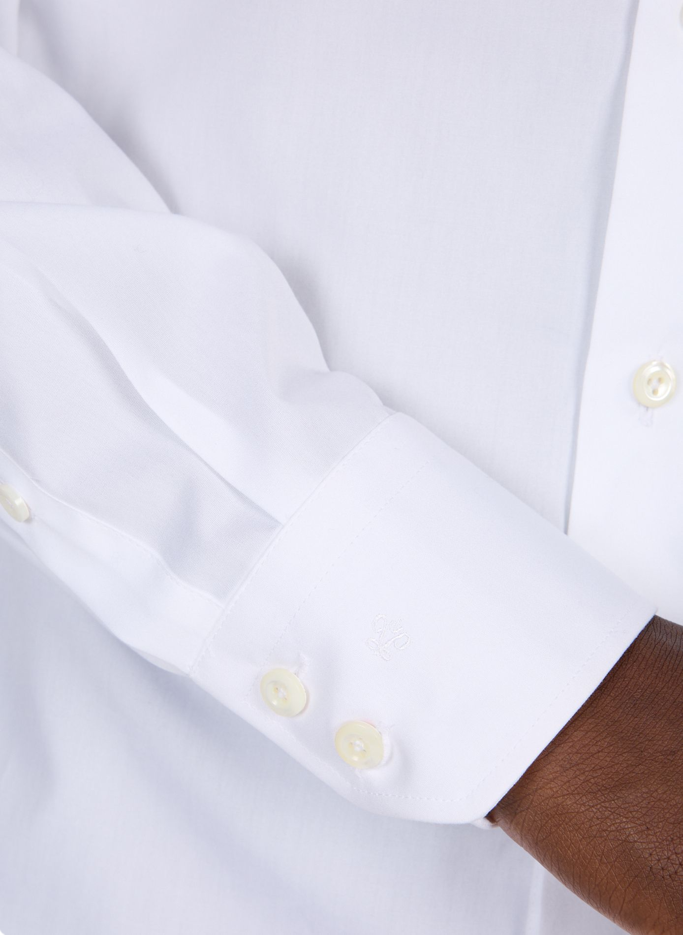 Chemise col classique manches contrastantes en coton VAN LAACK White