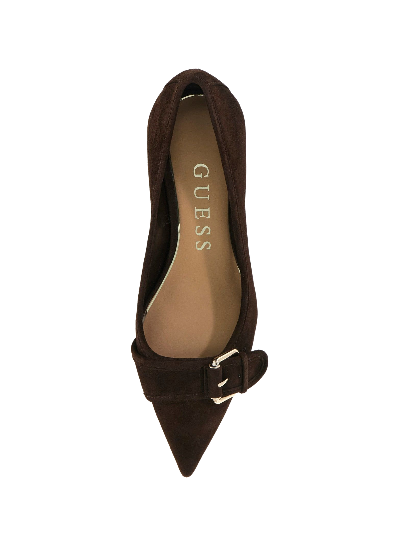 Pumps met gesp van suèdeleer GUESS Bruin