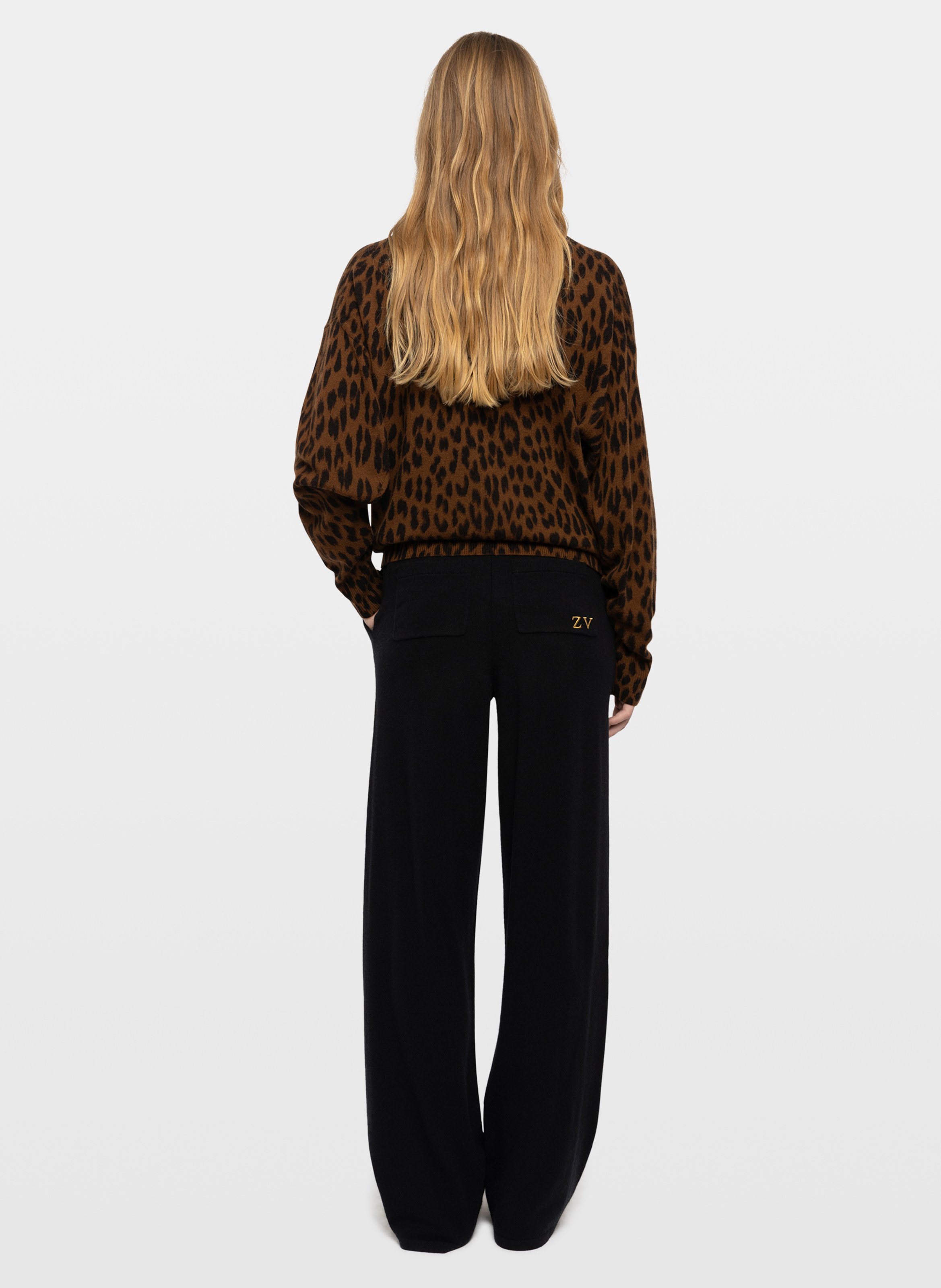 Pantalon droit en laine mélangée parraz ZADIG&VOLTAIRE Noir