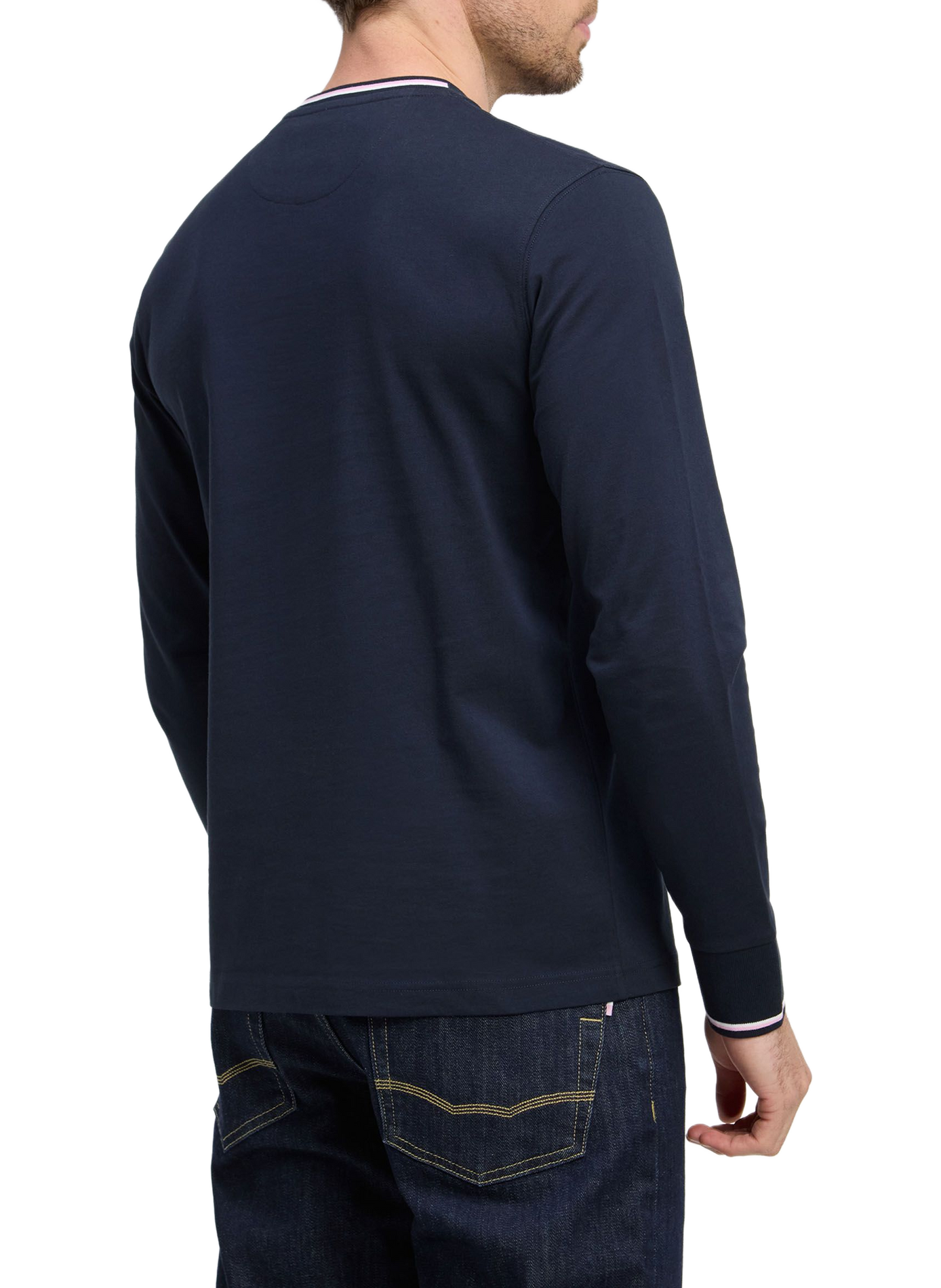 Gerader Rundhals-T-Shirt aus Baumwolle EDEN PARK Blau