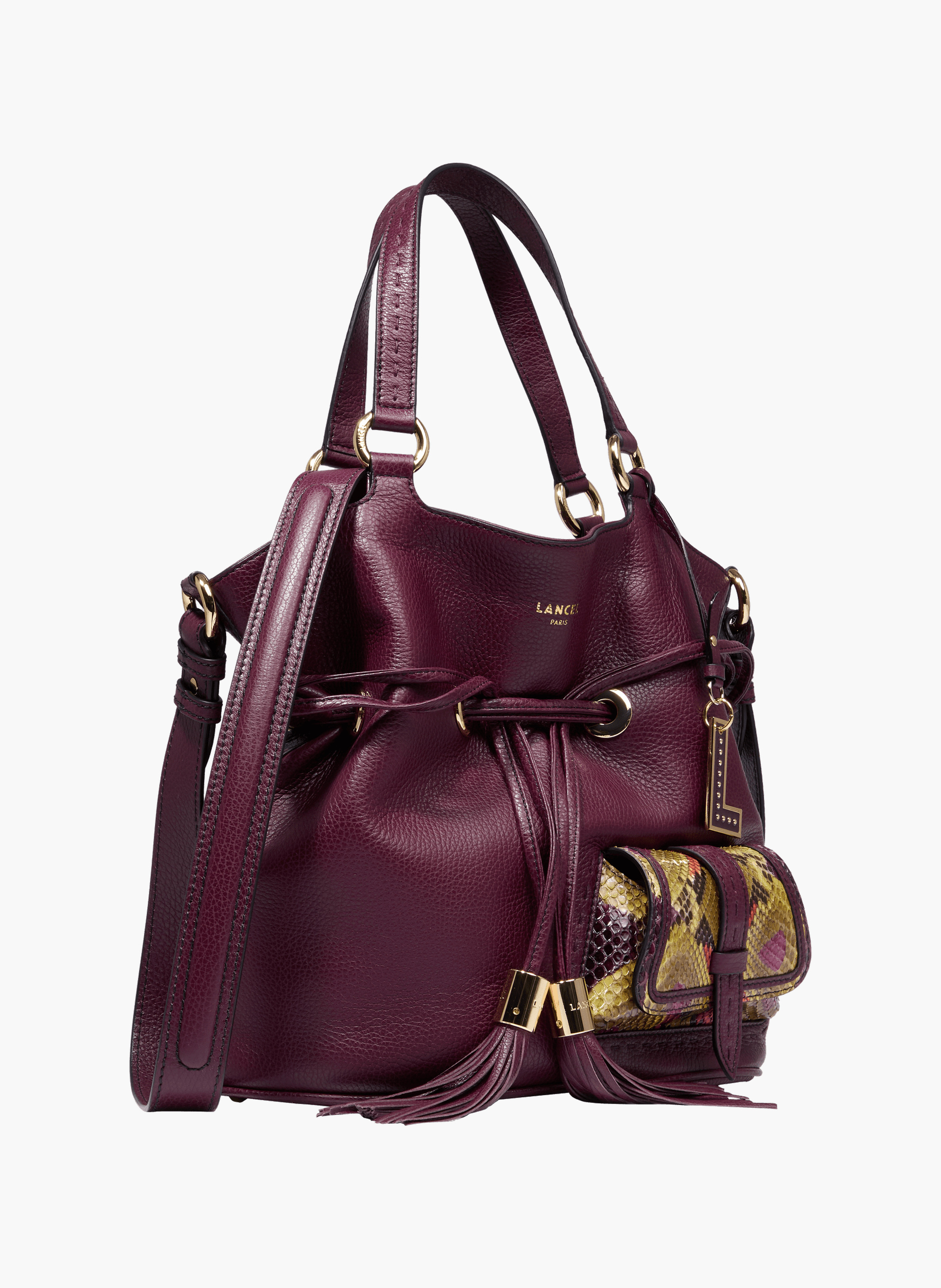 Lancel premier flirt m sac seau, multico cassis LANCEL Violet
