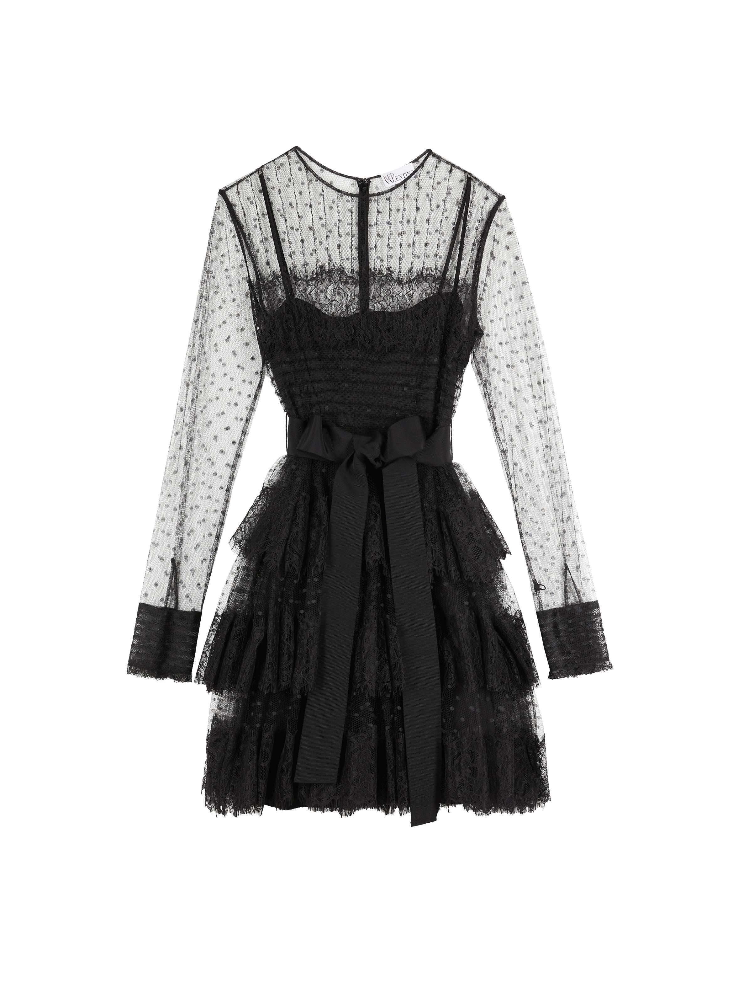 Robe volantée en tulle