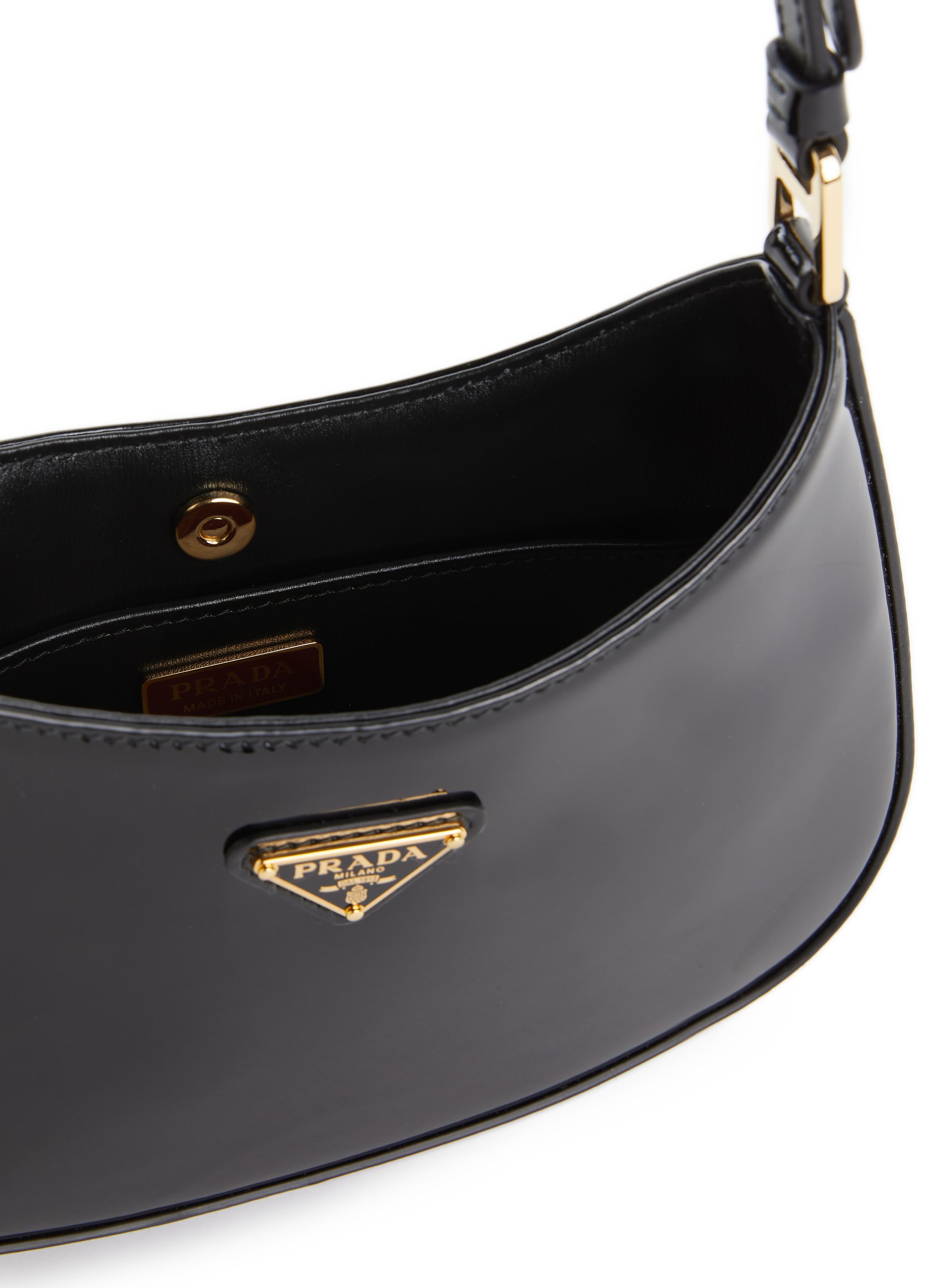 Patent leather shoulder bag PRADA Black