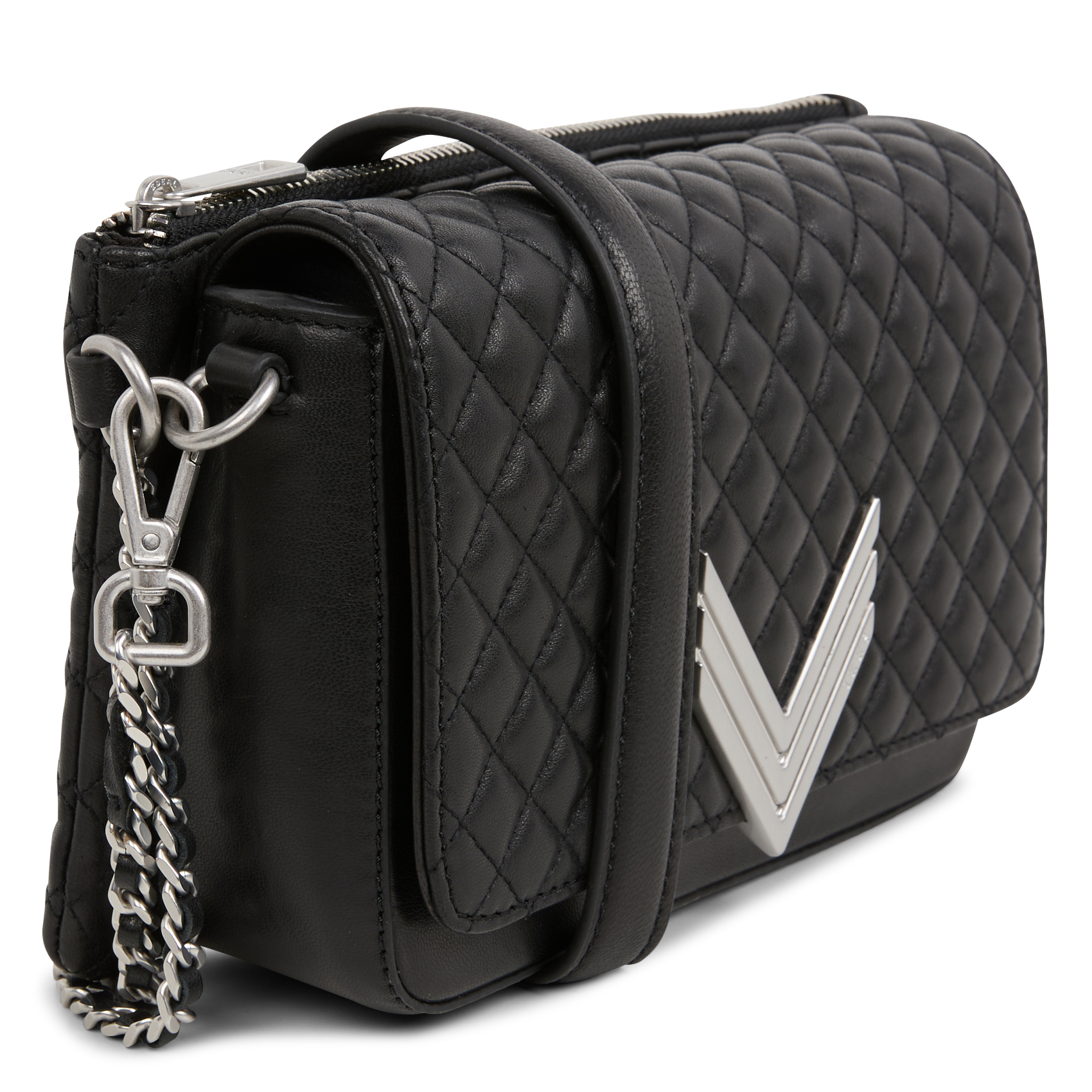 Sac bandoulière en cuir IKKS Noir