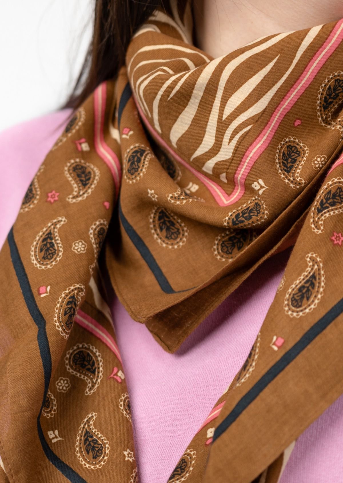 Foulard en coton biologique BILLYBELT Marron
