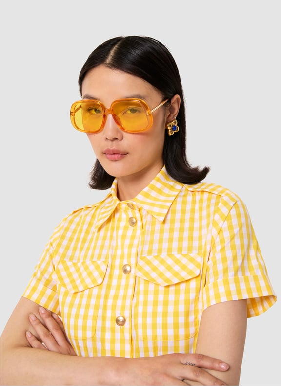 Top droit monogramme - taormina Jaune by TARA JARMON TARA JARMON Top droit monogramme - taormina Jaune