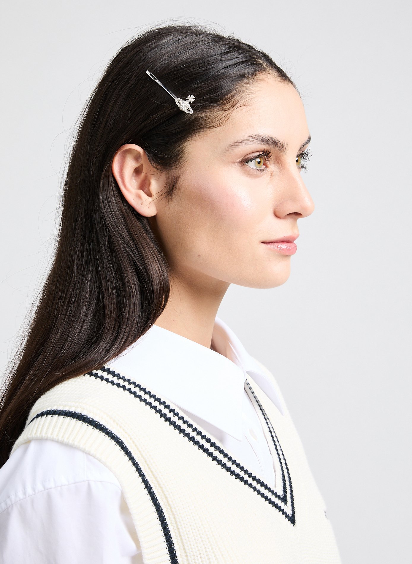 Paire de pinces à cheveux VIVIENNE WESTWOOD Argent