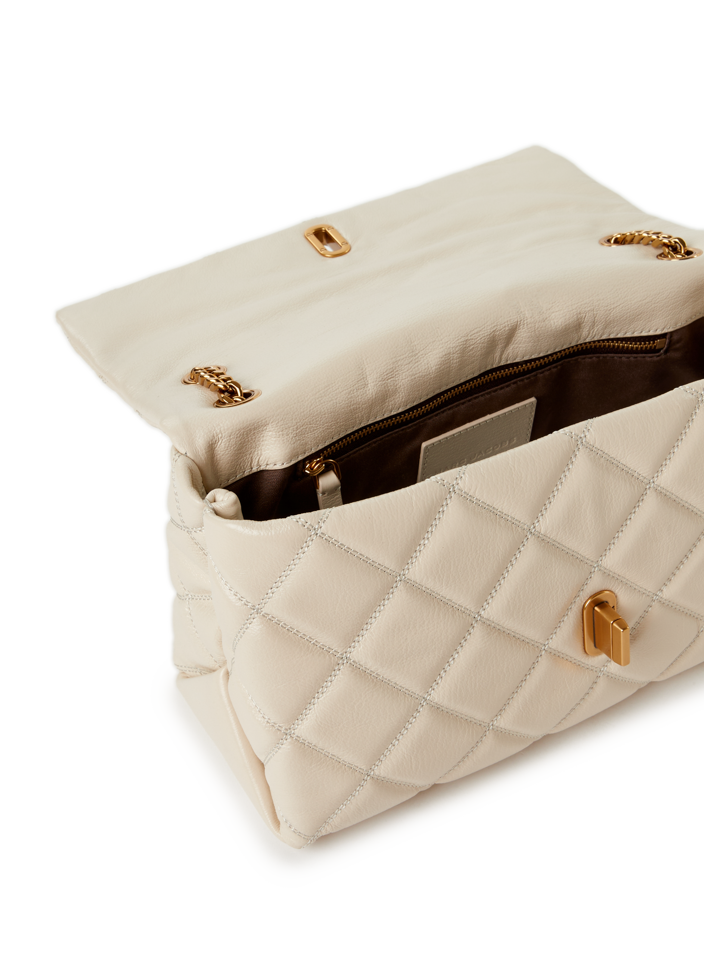 The Quilted Dual Convertible Shoulder Bag MARC JACOBS Beige
