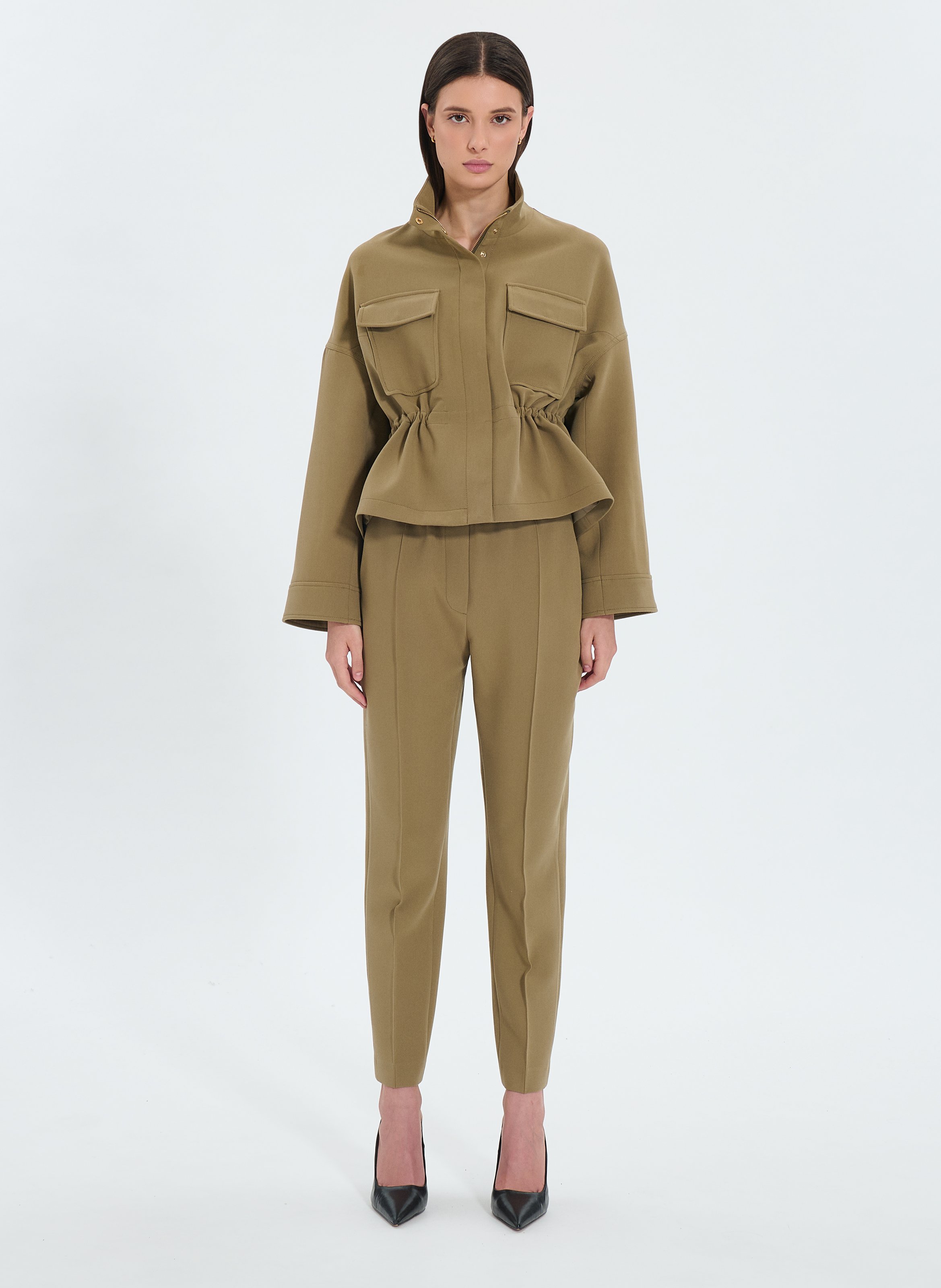 Pantalon kaki ample - piel ZAPA Kaki