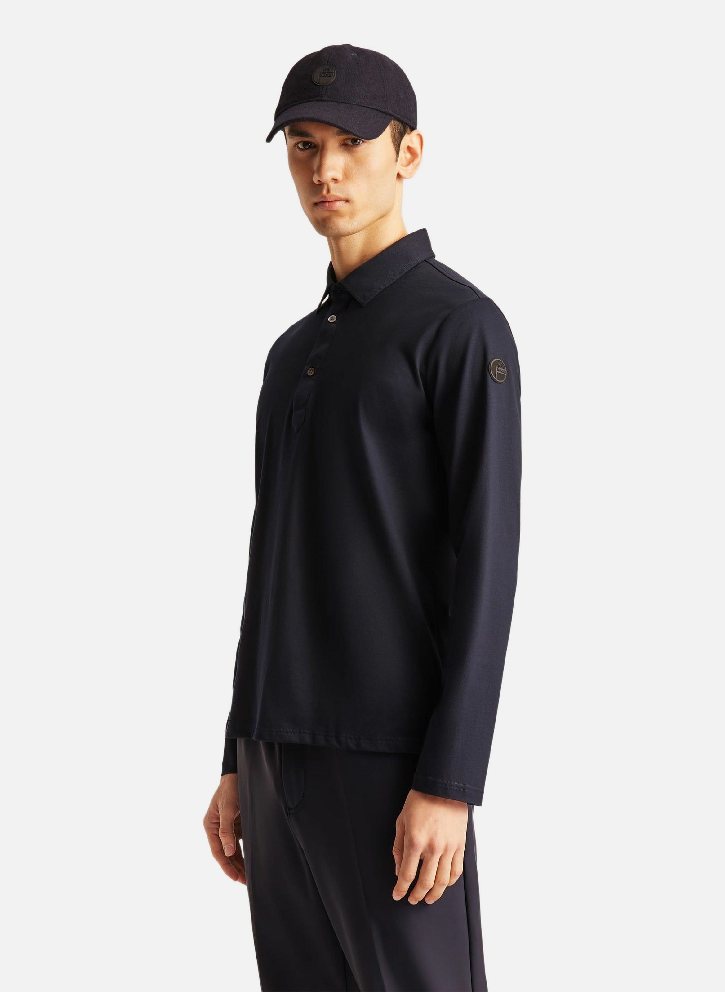 Polo manches longues giorgio col tailleur coupe regular FUSALP Bleu