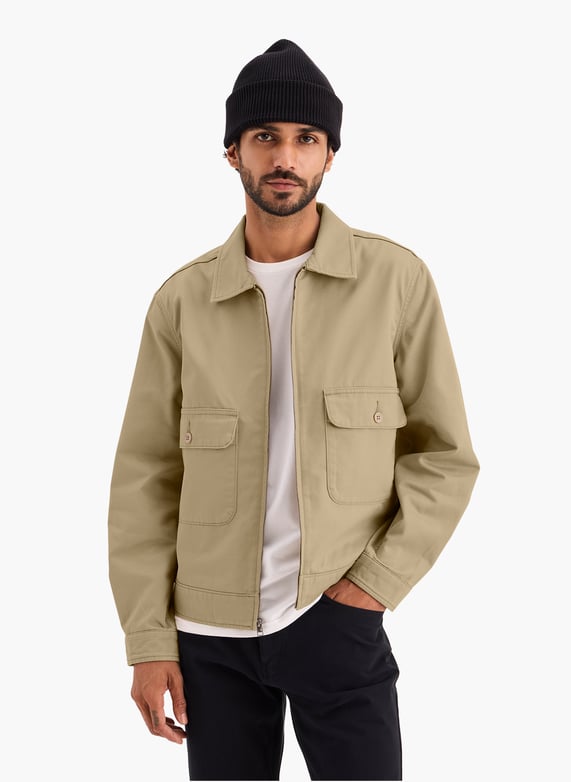 Blouson court épais en coton - Beige - Homme - 8.40 Blouson court épais en coton - Beige - Homme - 8.40