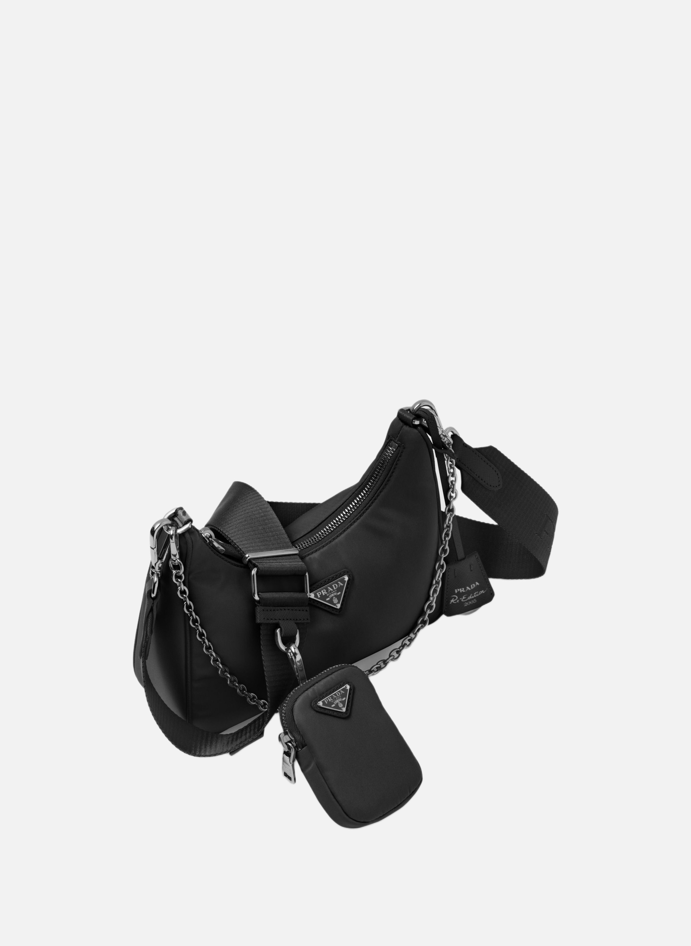 Sac prada re-edition 2005 en re-nylon PRADA Noir