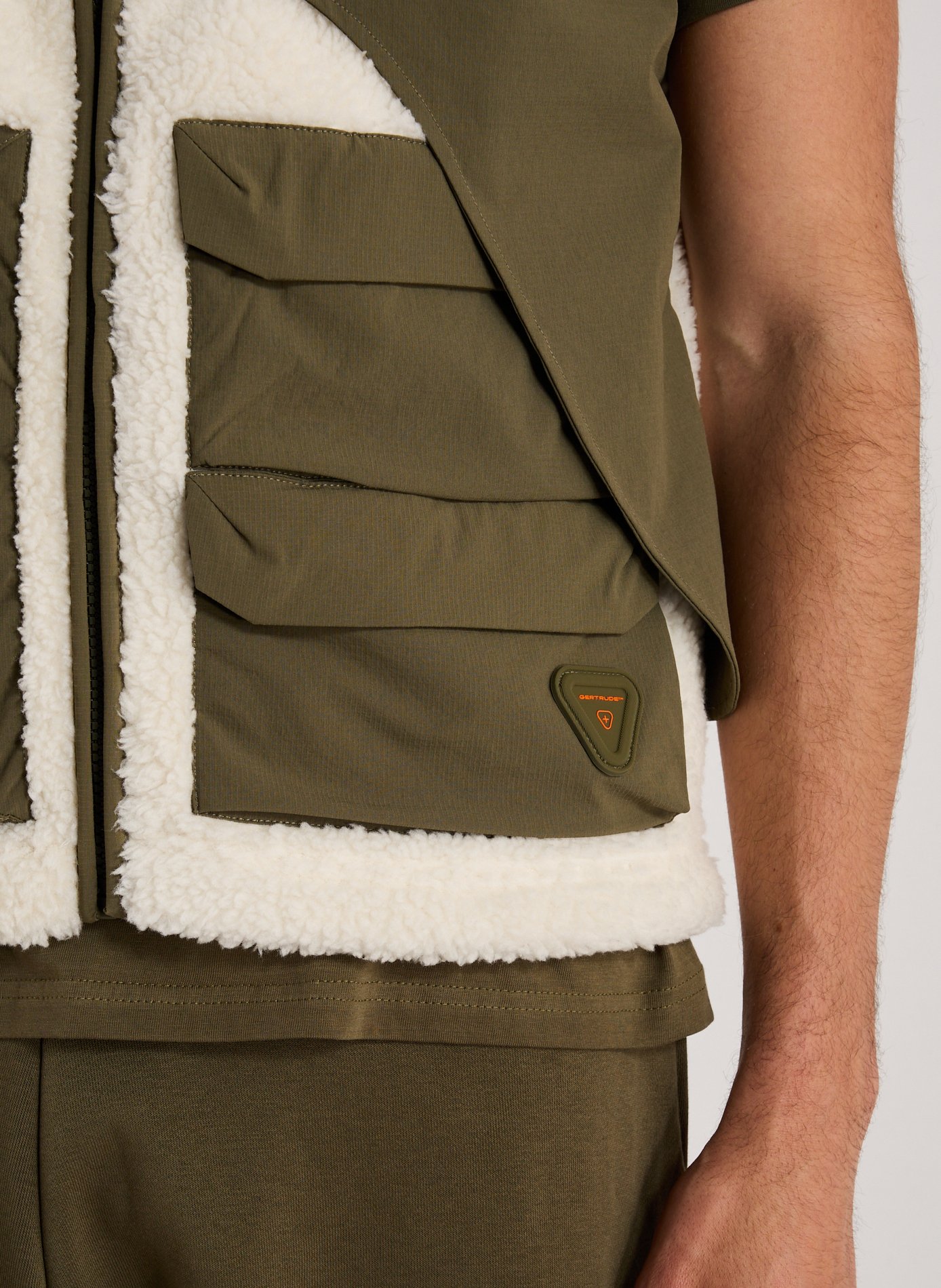 Gilet sans manches bi-matière GERTRUDE ET GASTON Blanc