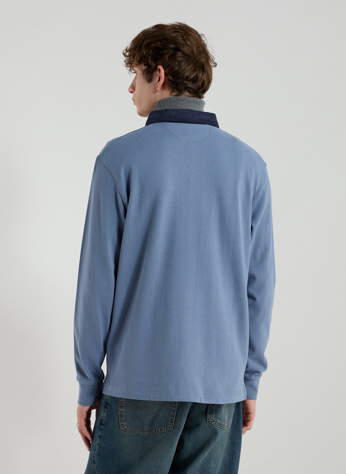 Polo à manches longues en coton LA MARTINA Bleu