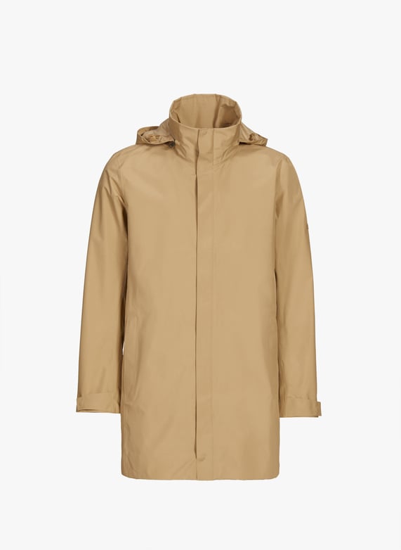 Parka imperméable à capuche rétractable | Marron by AIGLE Parka imperméable à capuche rétractable Marron