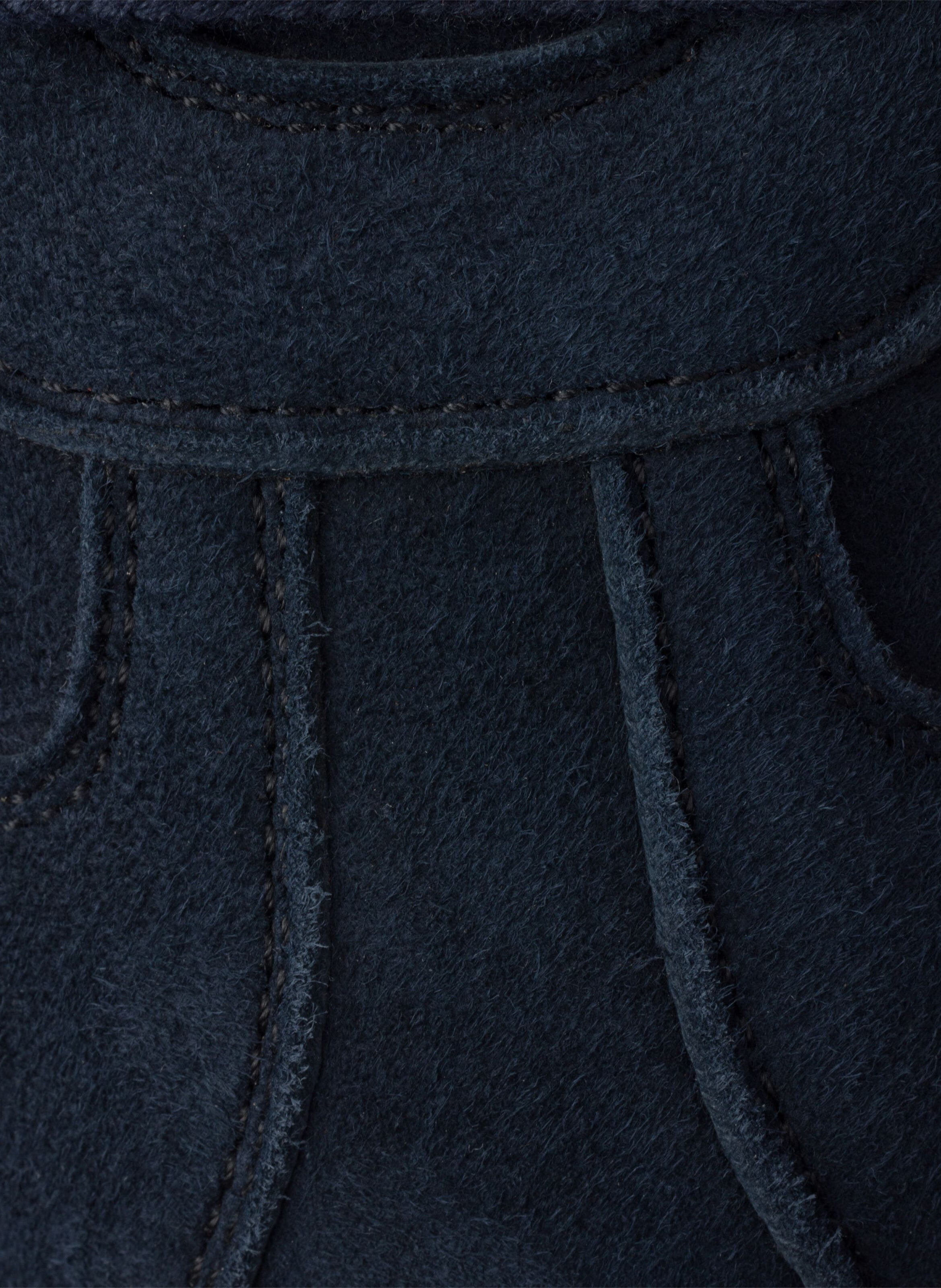 Baskets montecarlo re-edition 2005 en daim PRADA Bleu