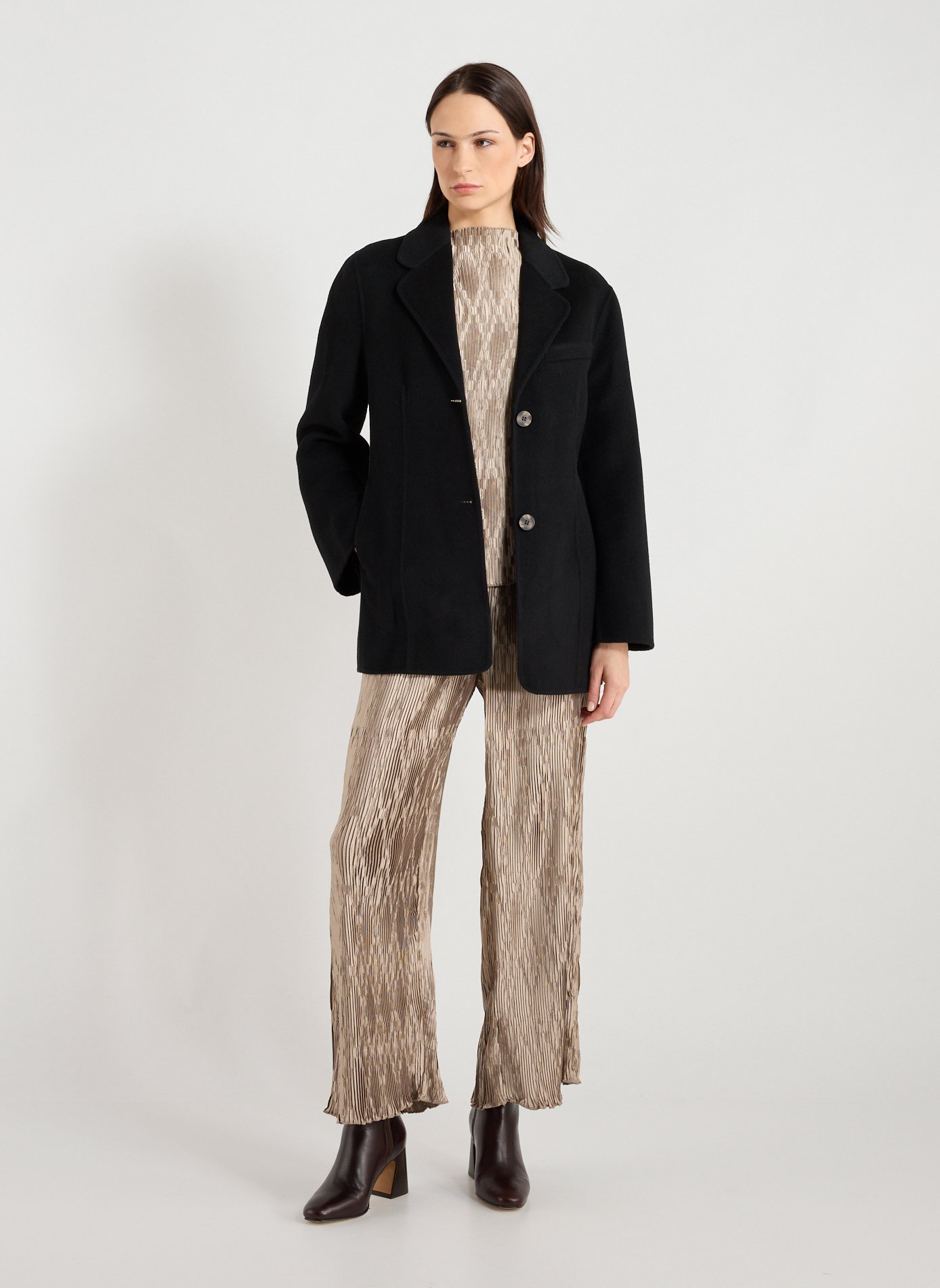 Two-tone wool blazer BY MALENE BIRGER Black