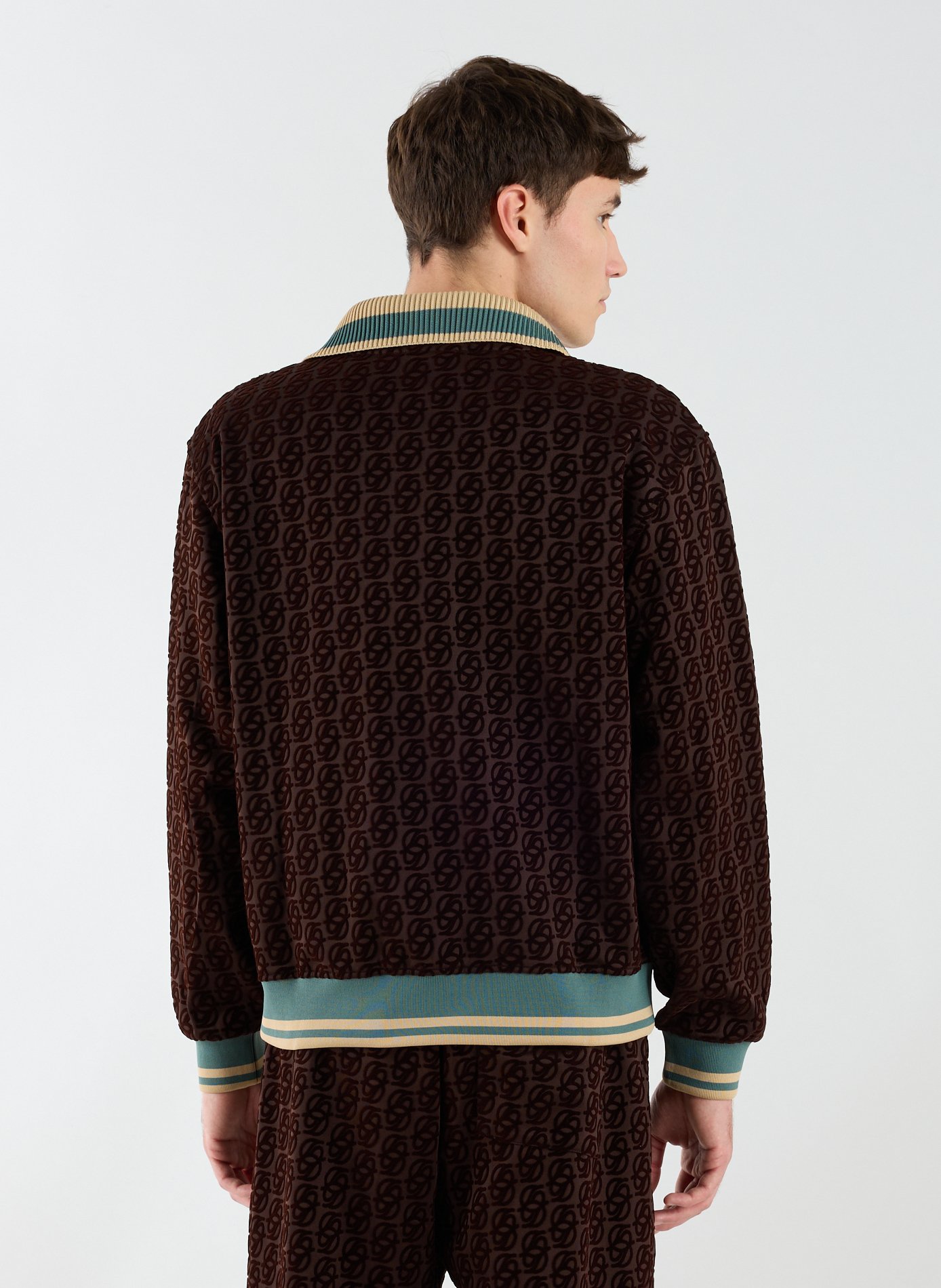 Monogram track jacket DROLE DE MONSIEUR Brown