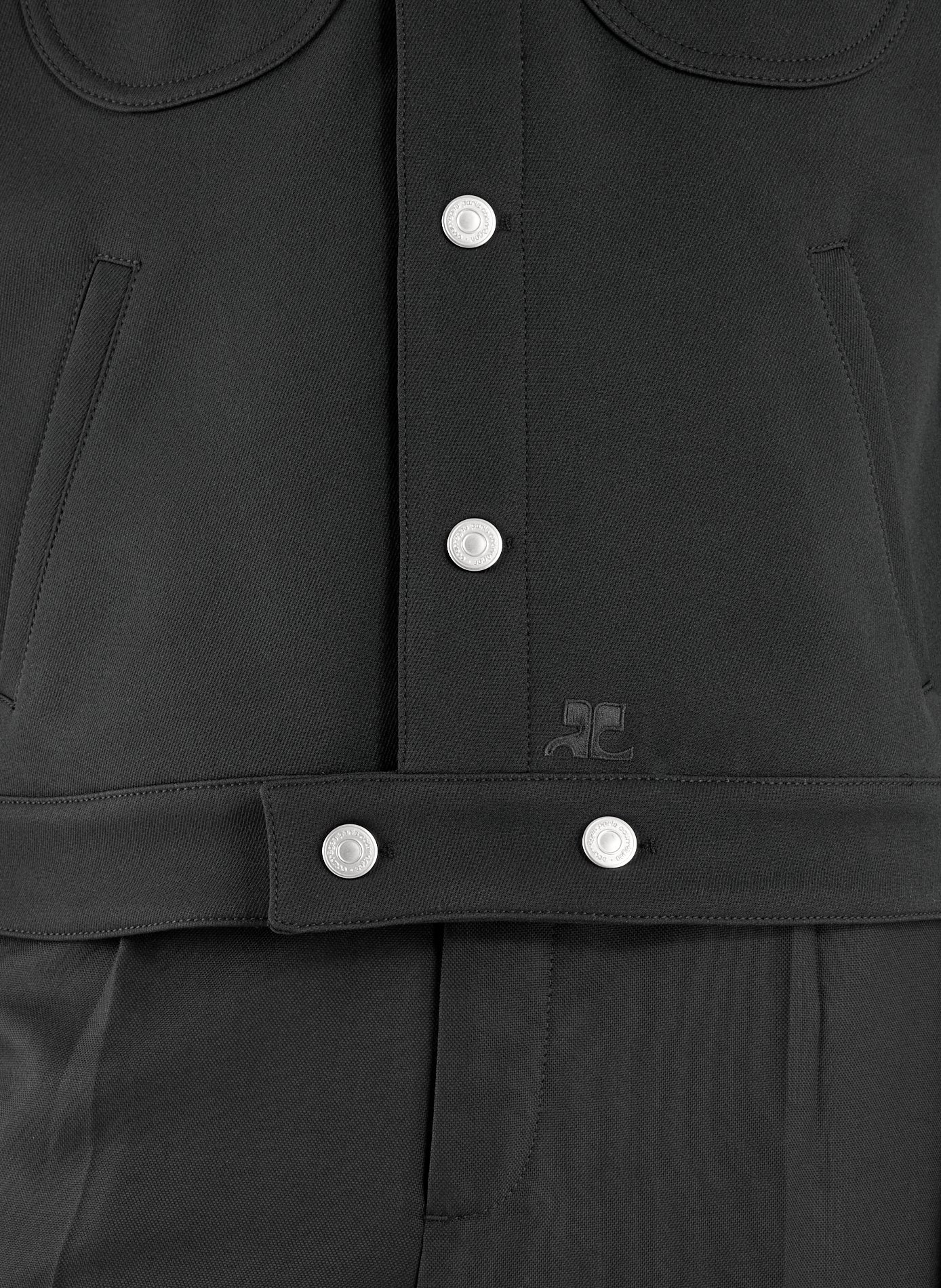 Twill Trucker Jacket COURRÈGES Black