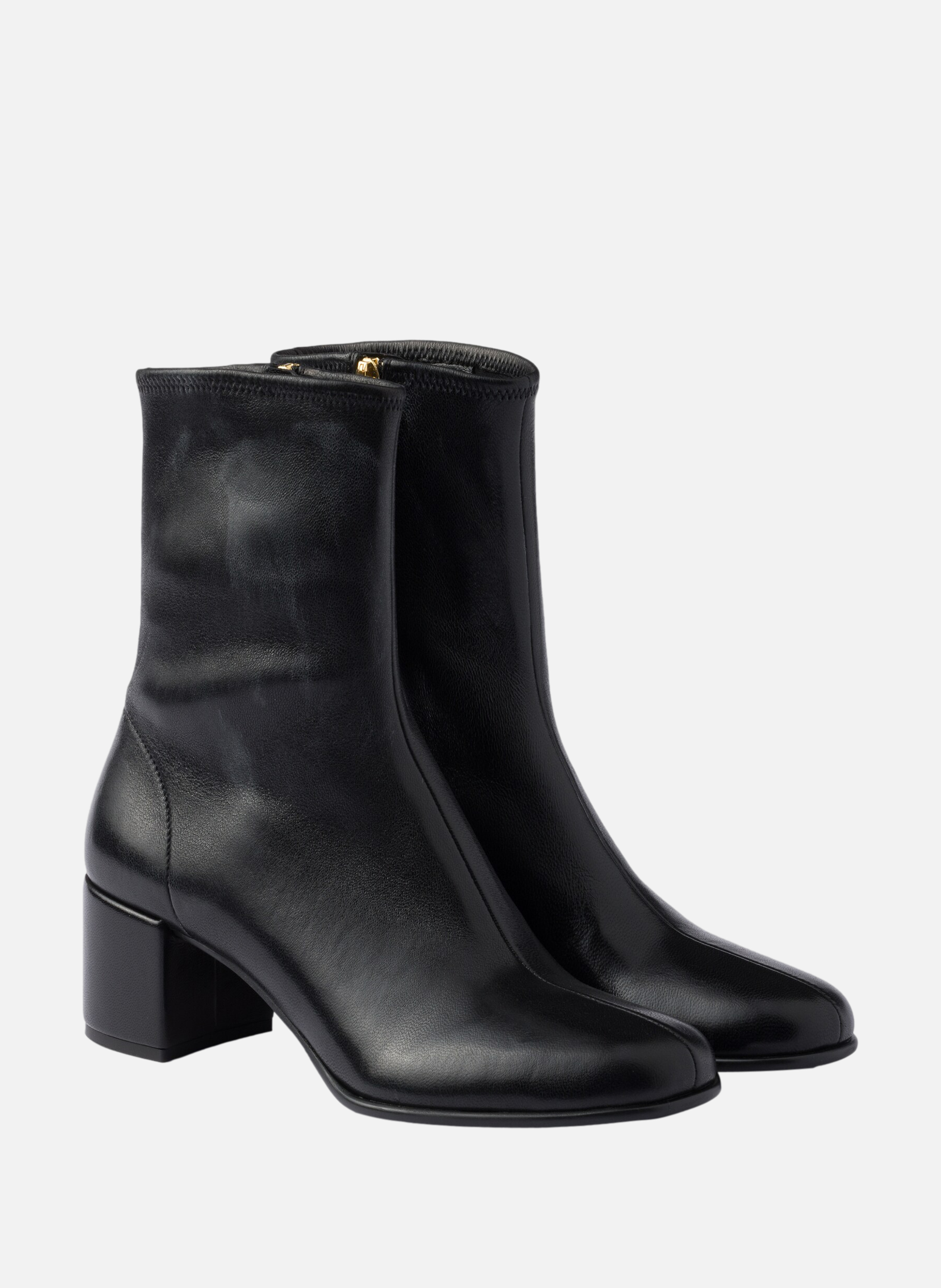 Bottines en cuir nappa stretch PRADA Noir
