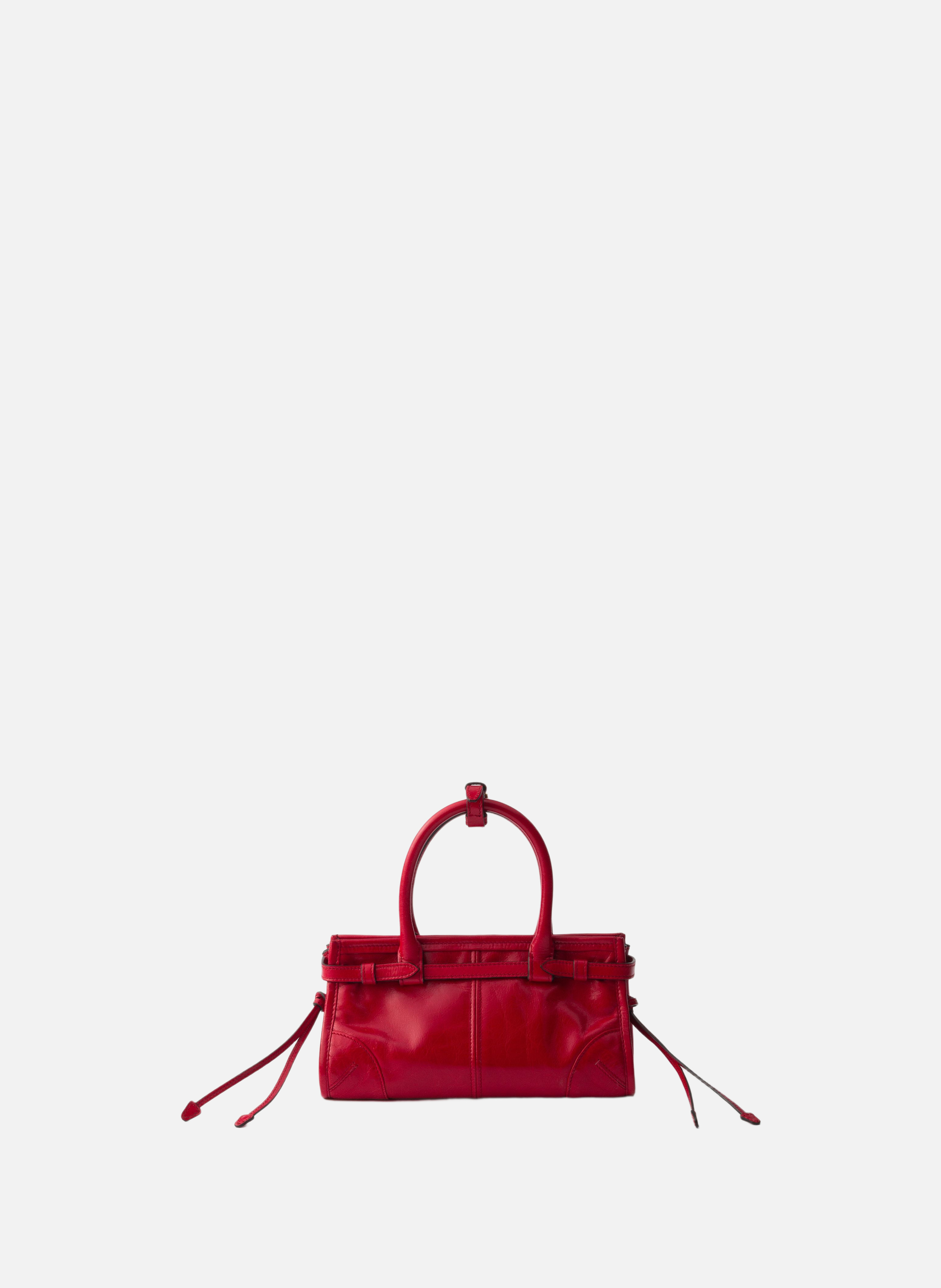 Mini sac à main prada bonnie en cuir PRADA Rouge