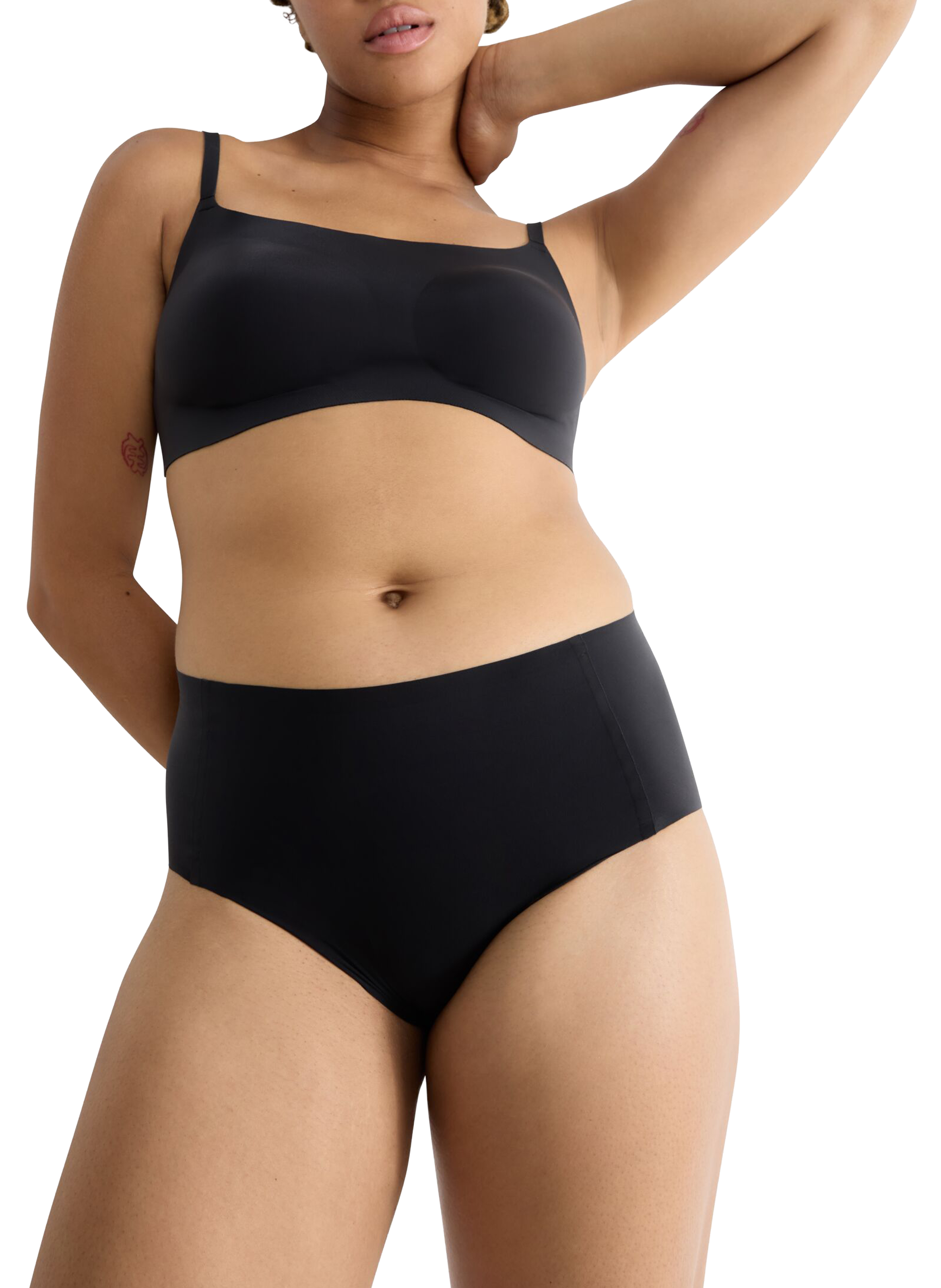 High-waisted solid color culottes SLOGGI Black