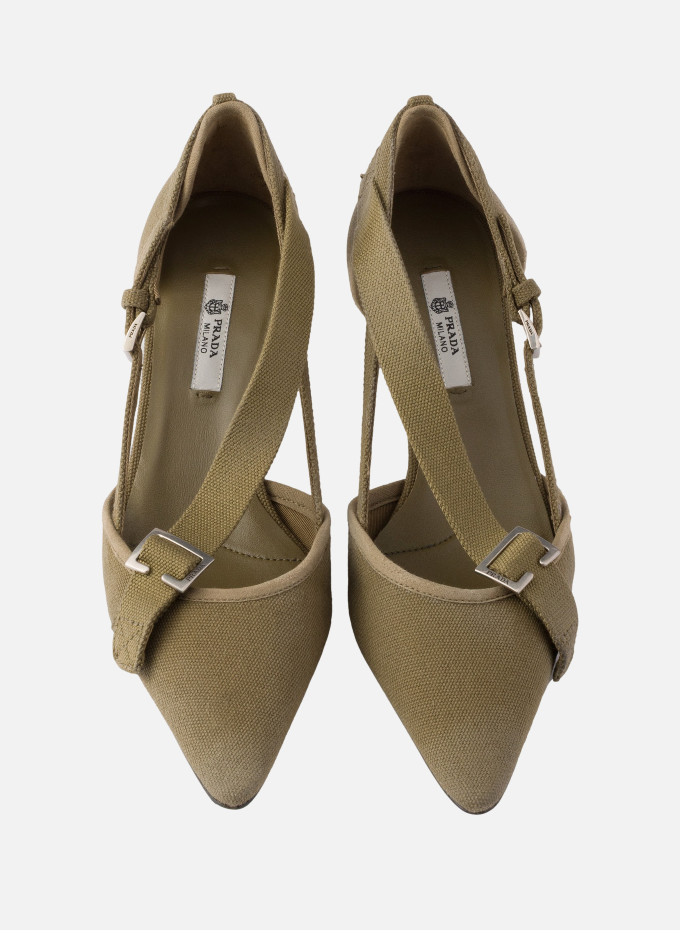 Escarpins en toile PRADA Vert