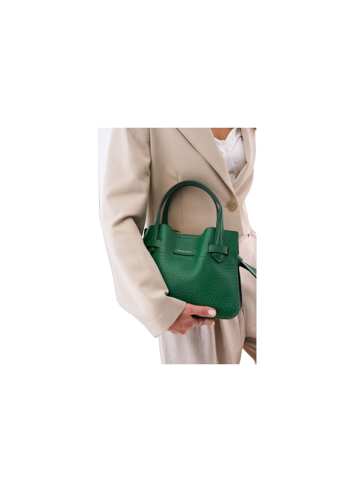 Blossom | sac à main pm en cuir de vachette POURCHET Vert