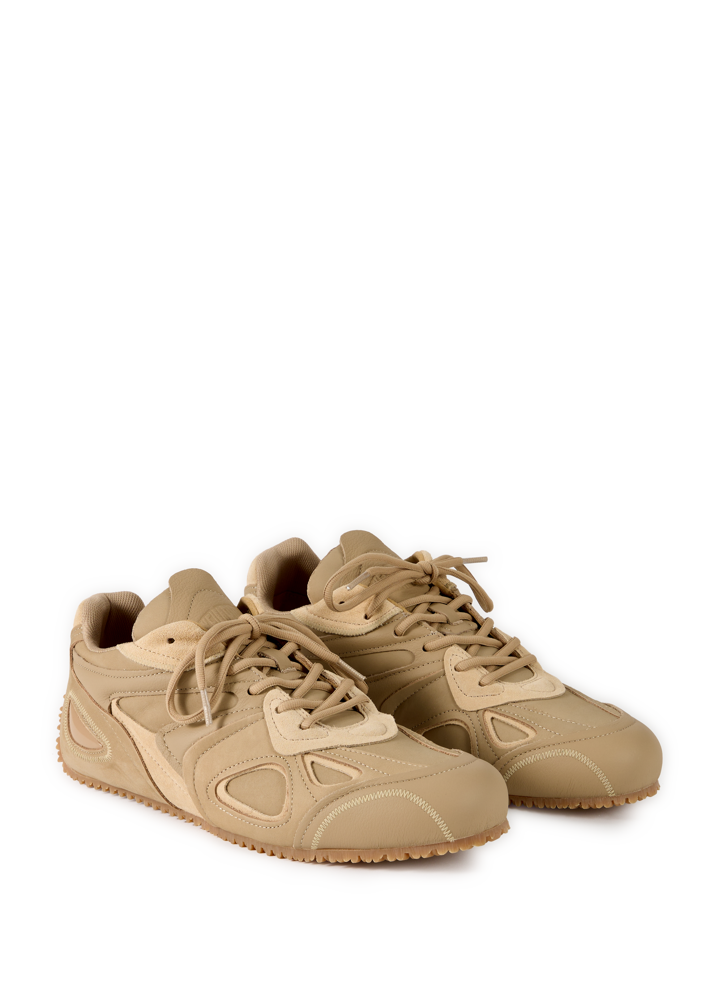 Chunky Sole Slow Runner Leather Sneakers AXEL ARIGATO Brown