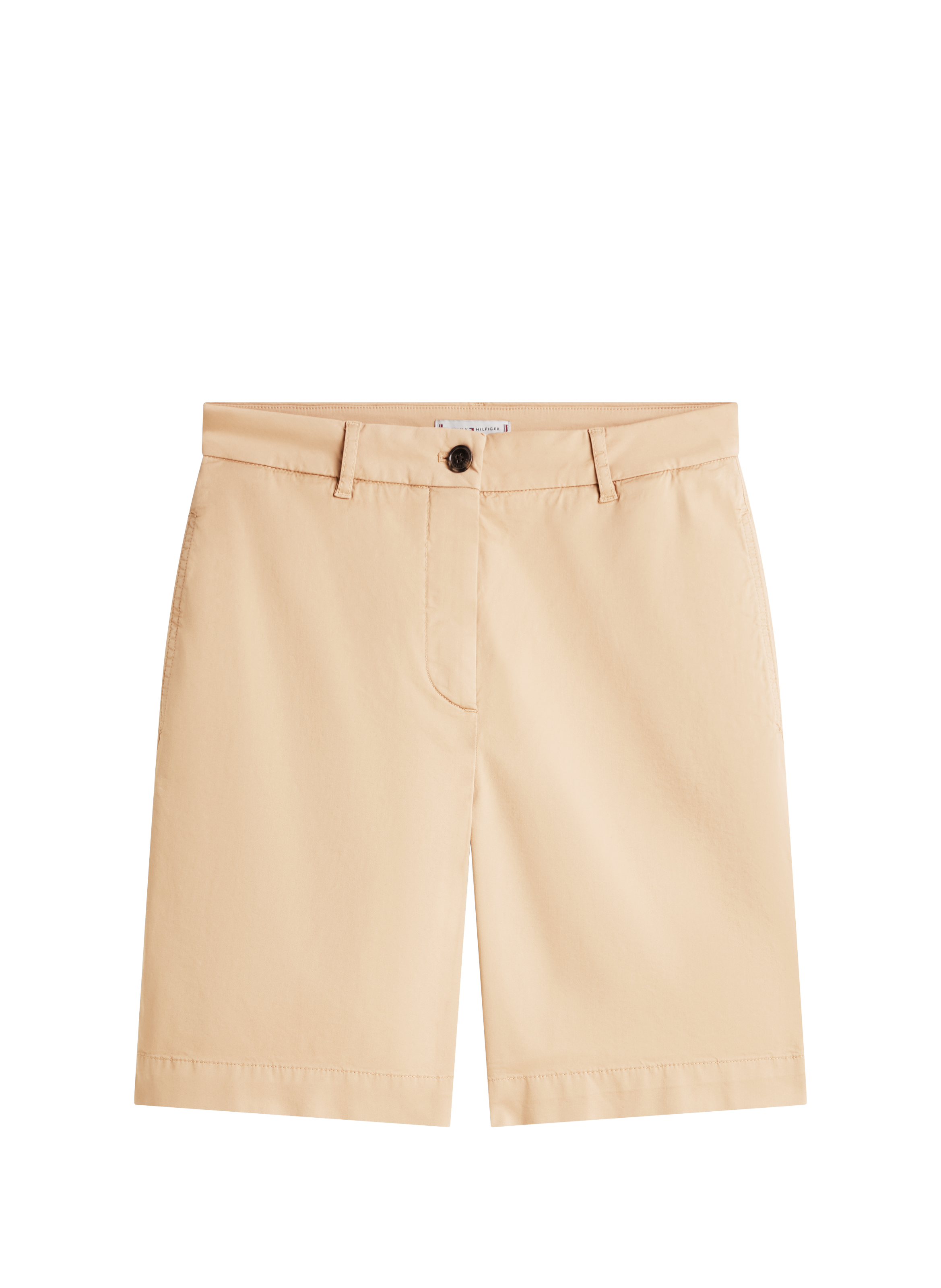Straight cotton blend shorts TOMMY HILFIGER Beige