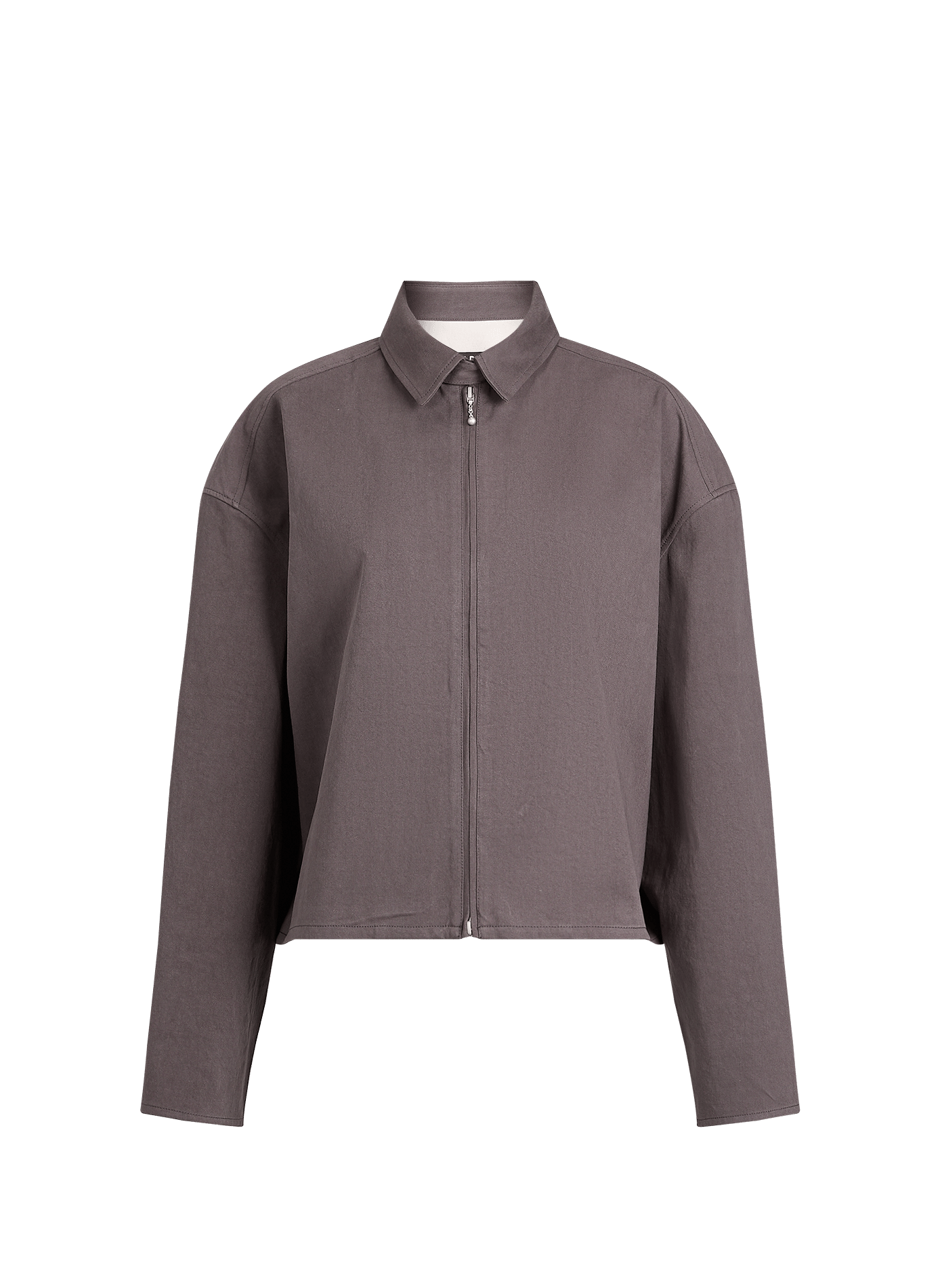 Veste droite à col classique en coton MERELY MADE Gris