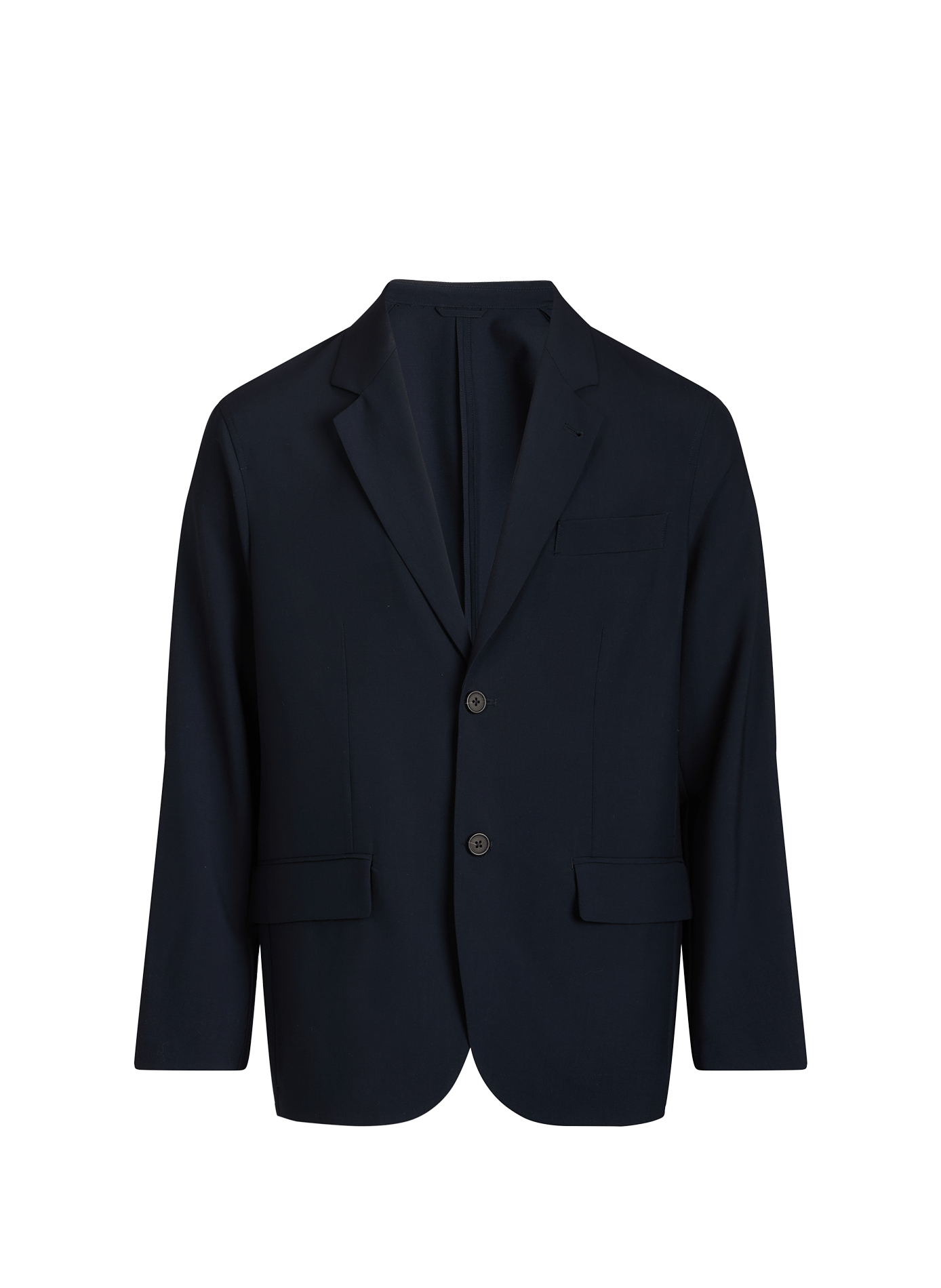Blazer uni en laine vierge EMPORIO ARMANI Bleu