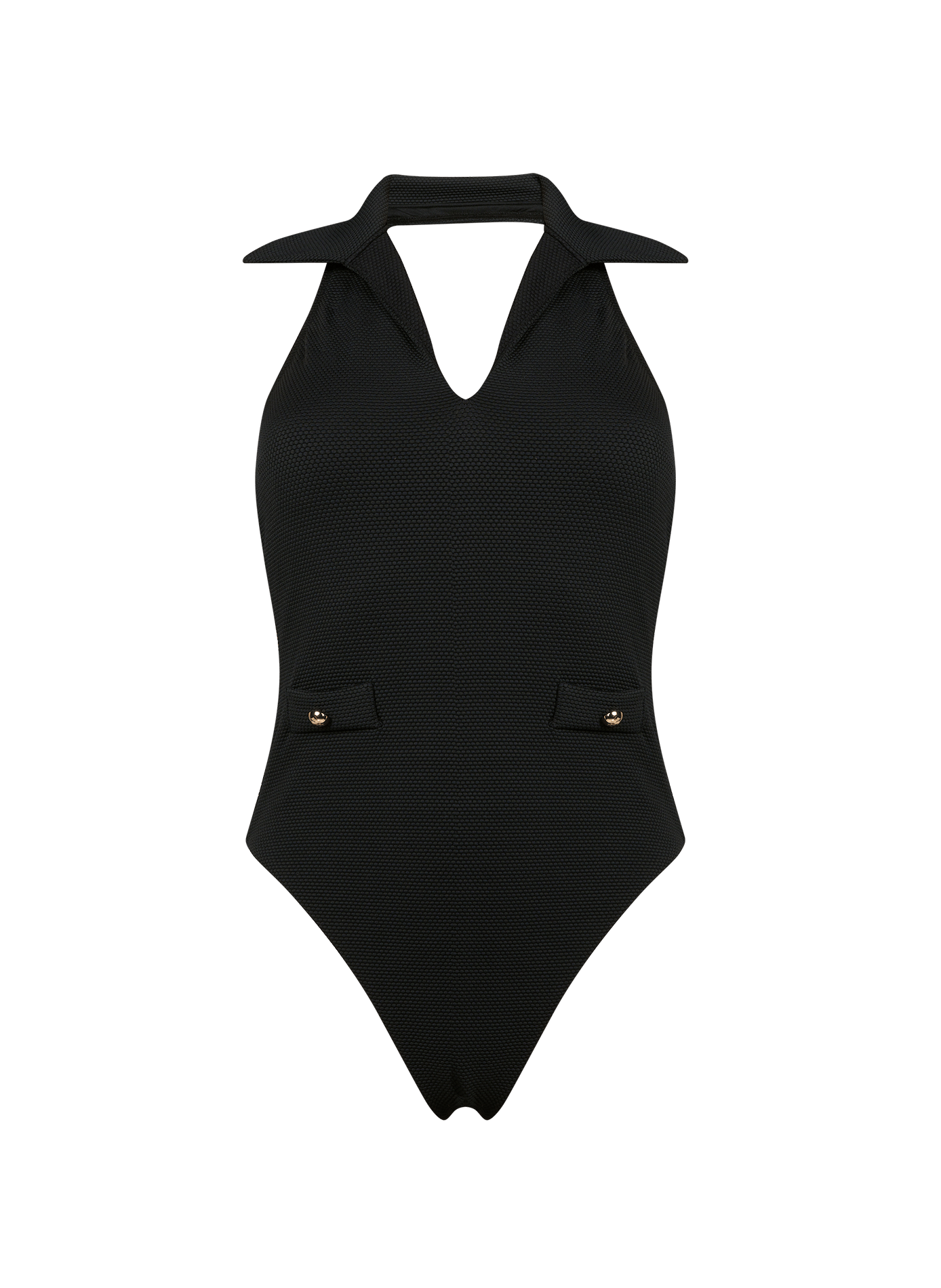 Maillot de bain une pièce texturé KARL LAGERFELD Noir