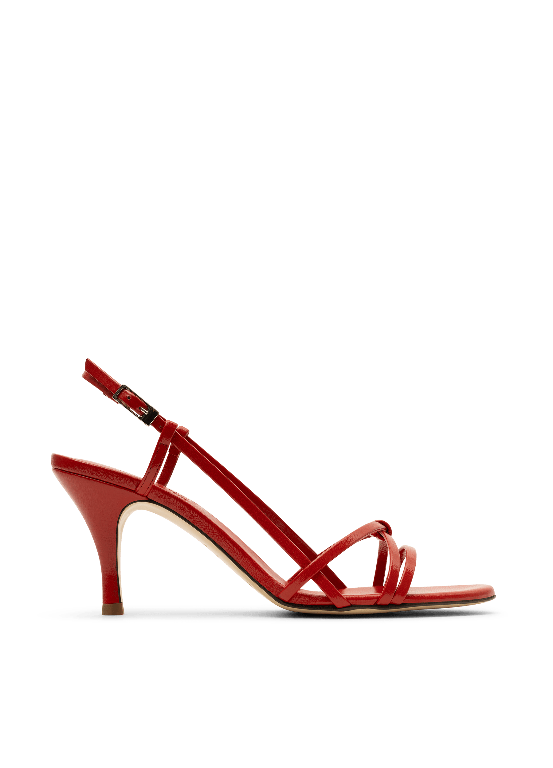 Sandales lina en nappa PARALLELE Rouge