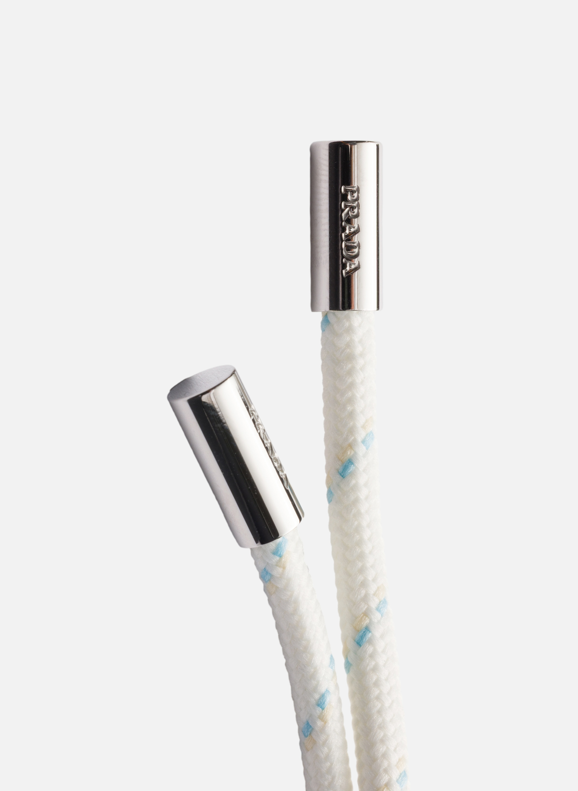 Collier en corde PRADA Blanc