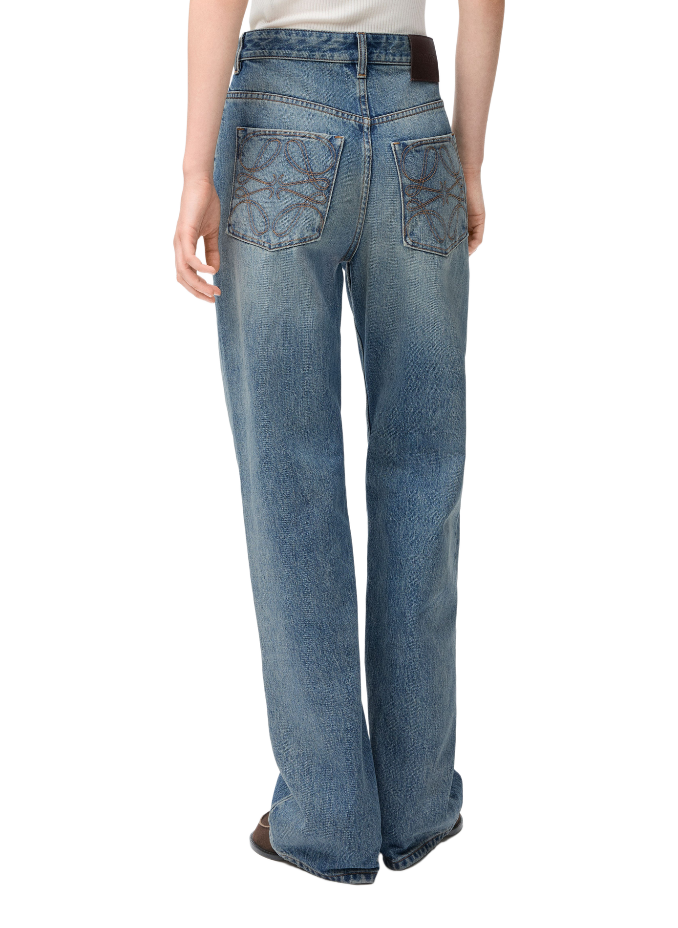 Straight leg cotton denim jeans LOEWE Blue