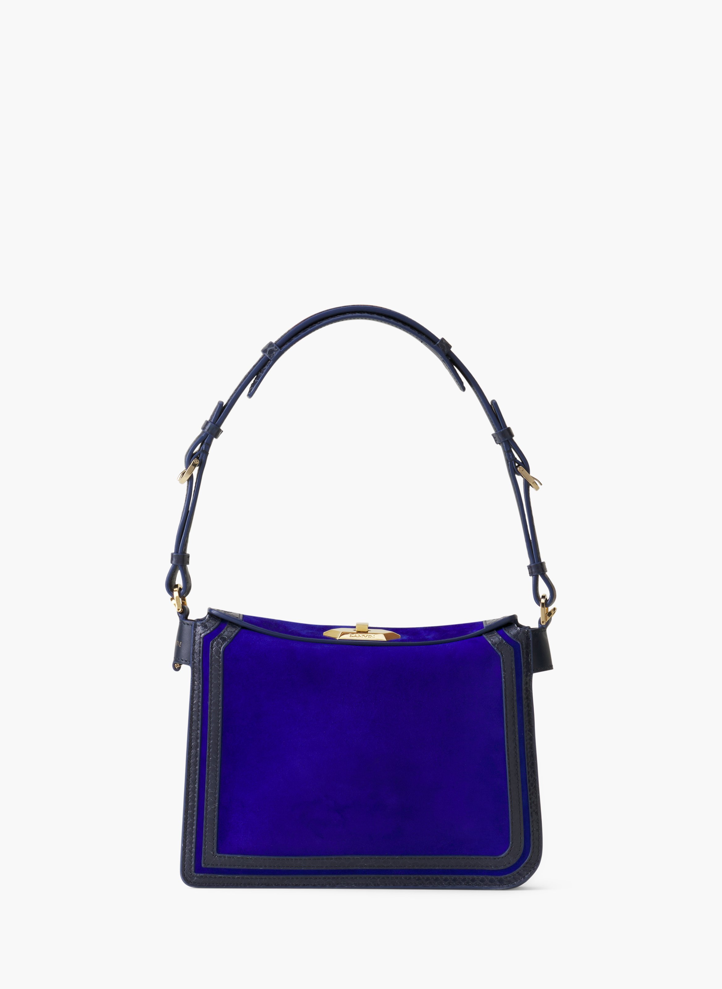 Sac compagnon 20 en daim LANVIN Bleu